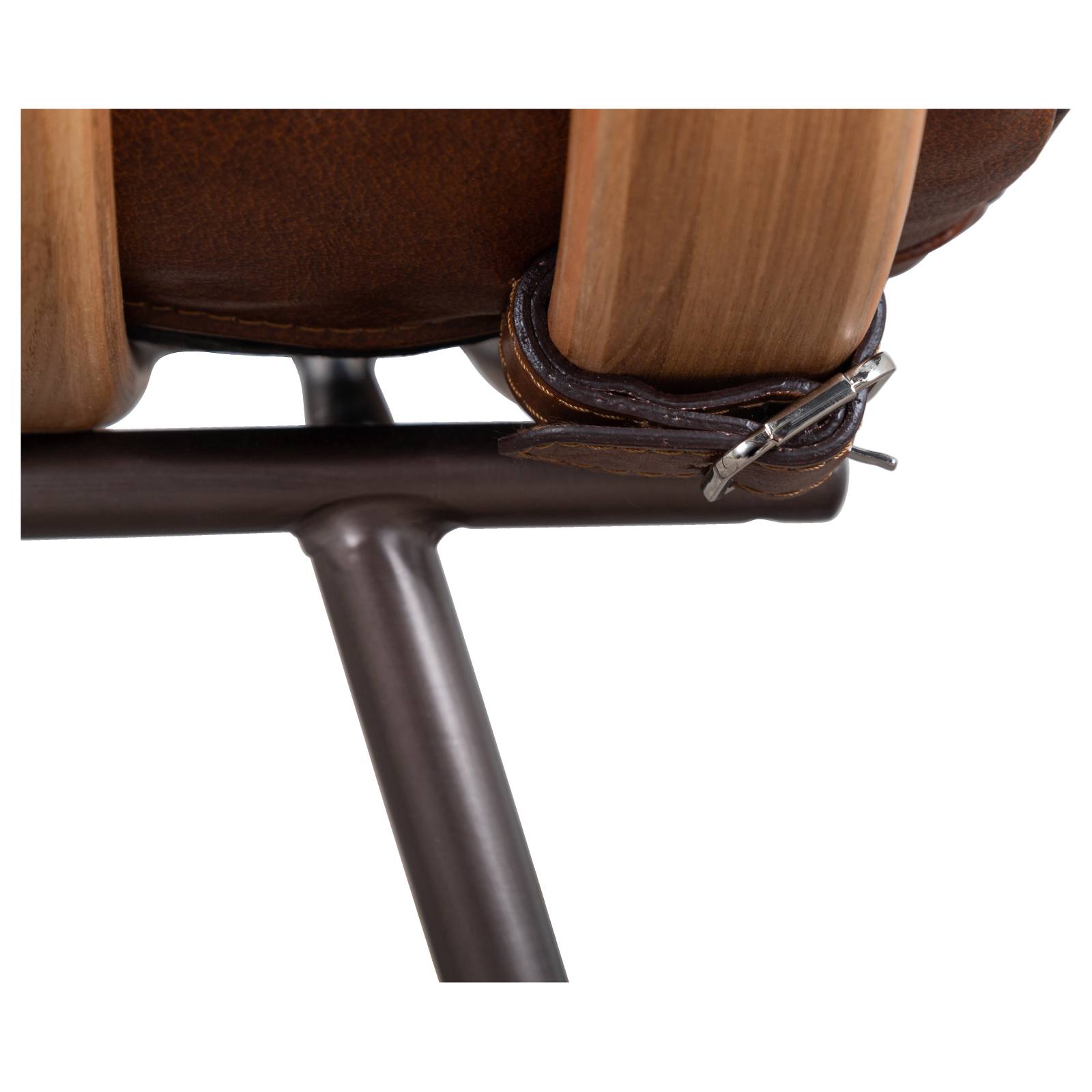 Cosma Leather Foot Stool, Sienna Brown