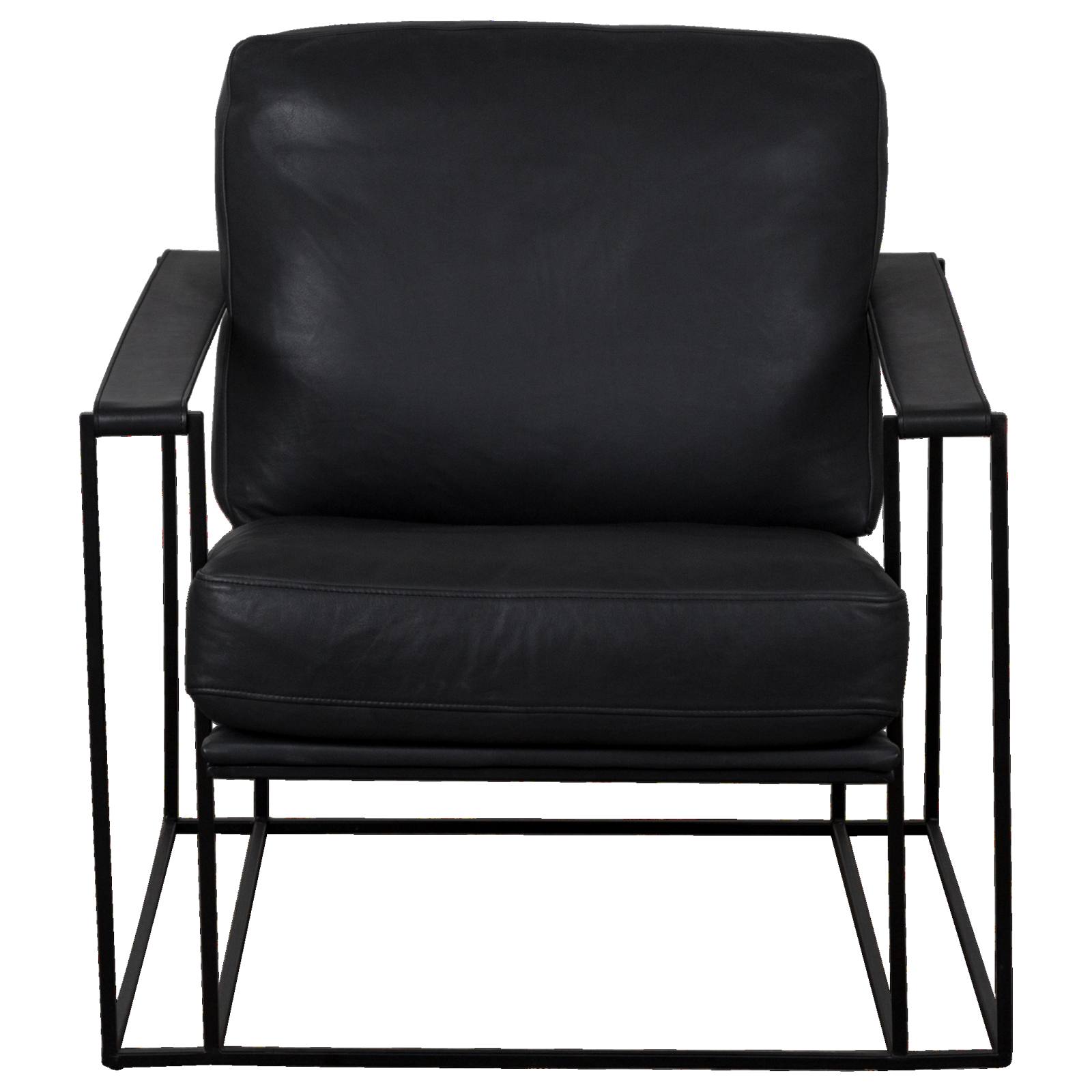 Fredo Leather Armchair, Santosa Black