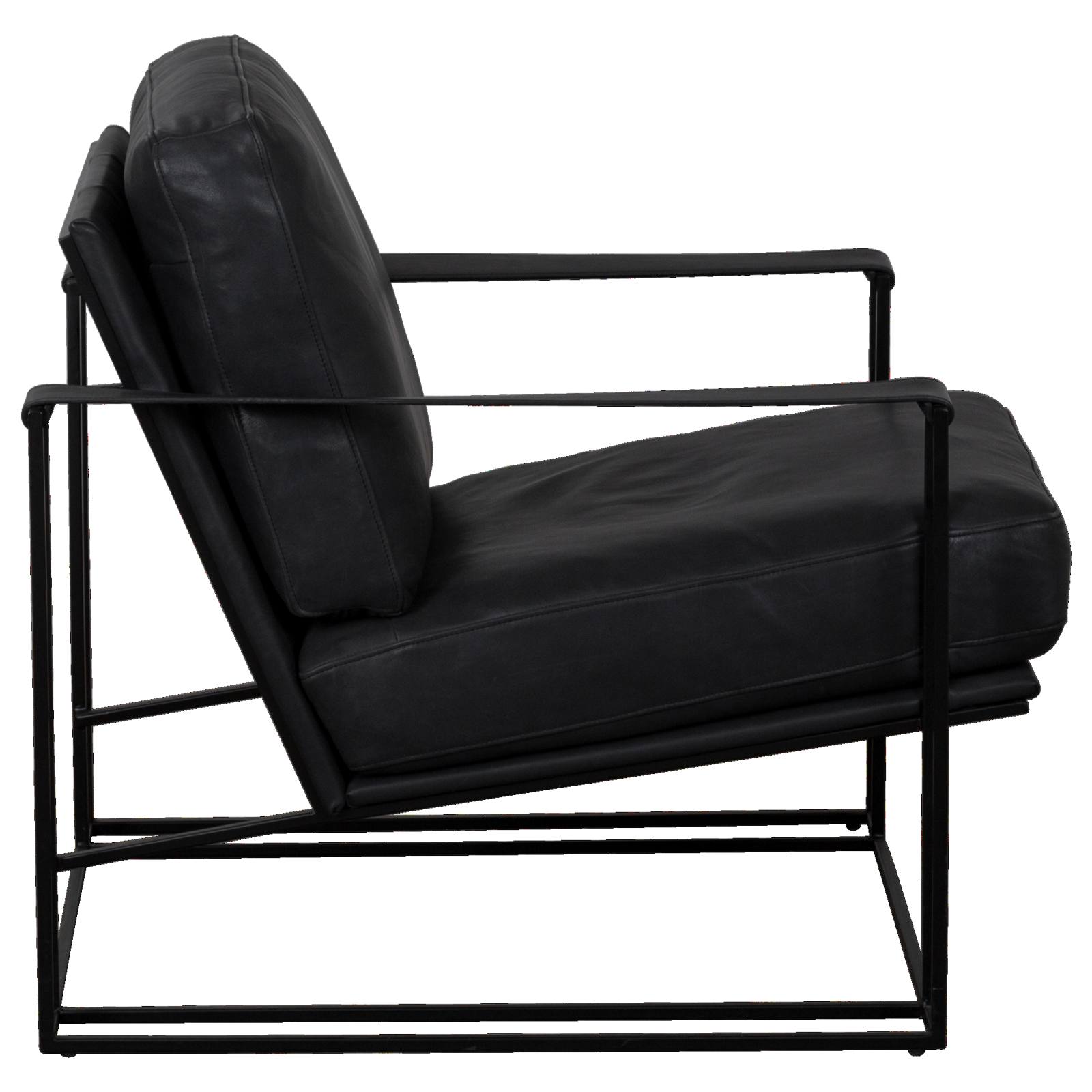 Fredo Leather Armchair, Santosa Black