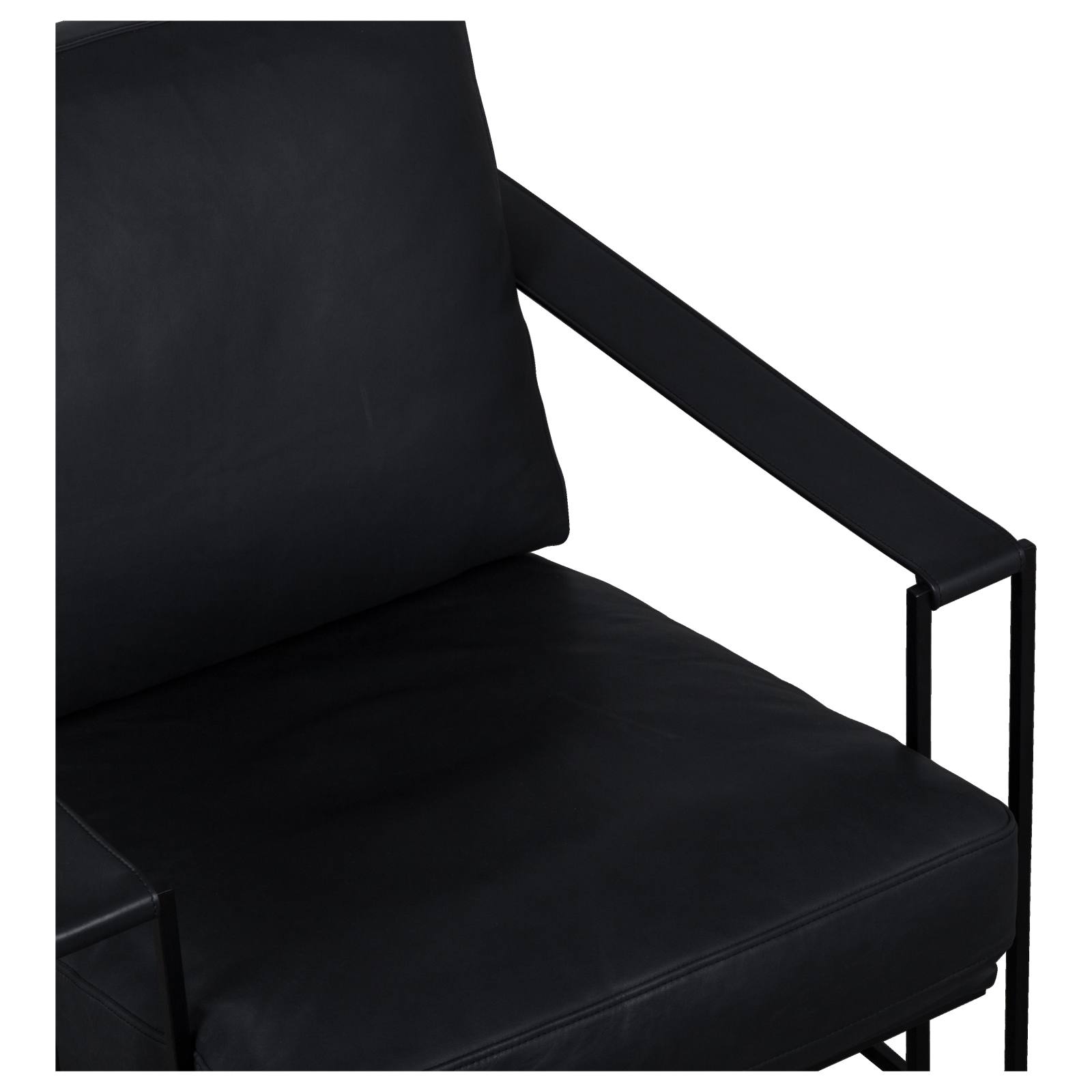 Fredo Leather Armchair, Santosa Black