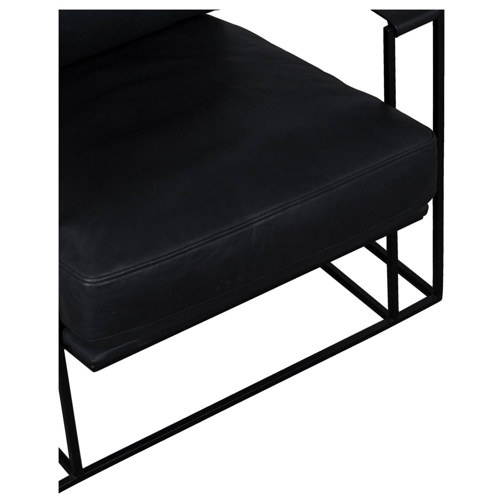 Fredo Leather Armchair, Santosa Black