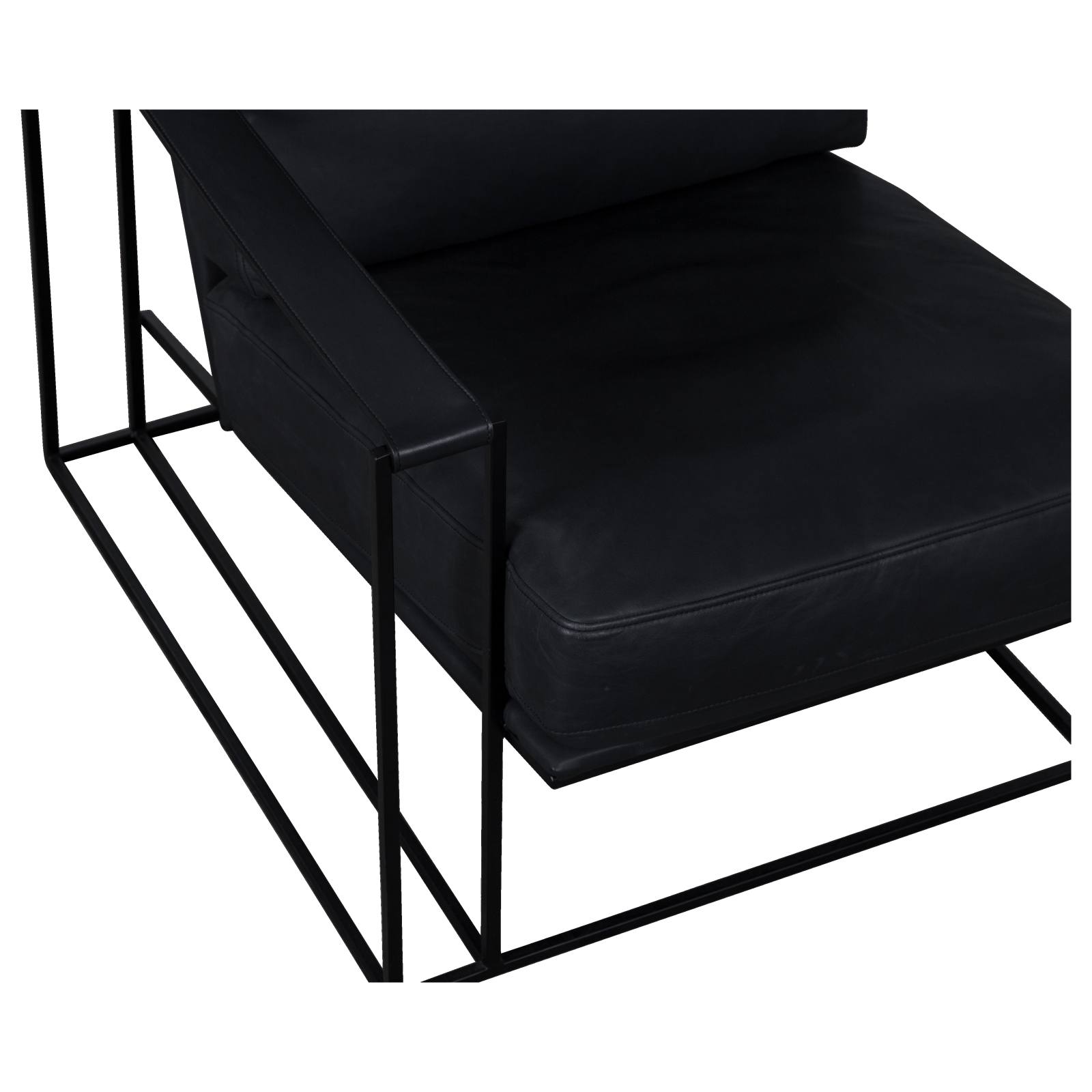 Fredo Leather Armchair, Santosa Black