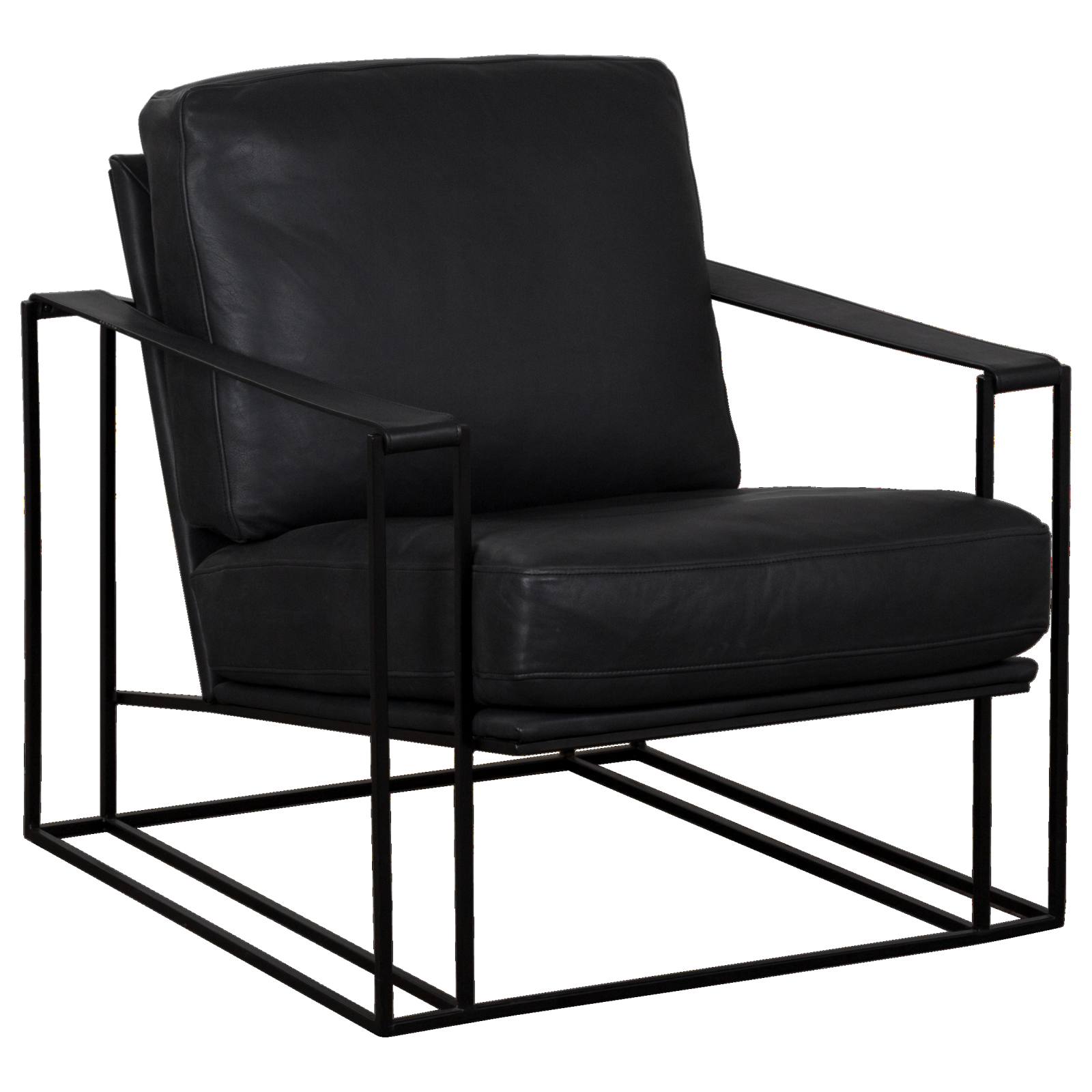 Fredo Leather Armchair, Santosa Black