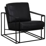 Fredo Leather Armchair, Santosa Black