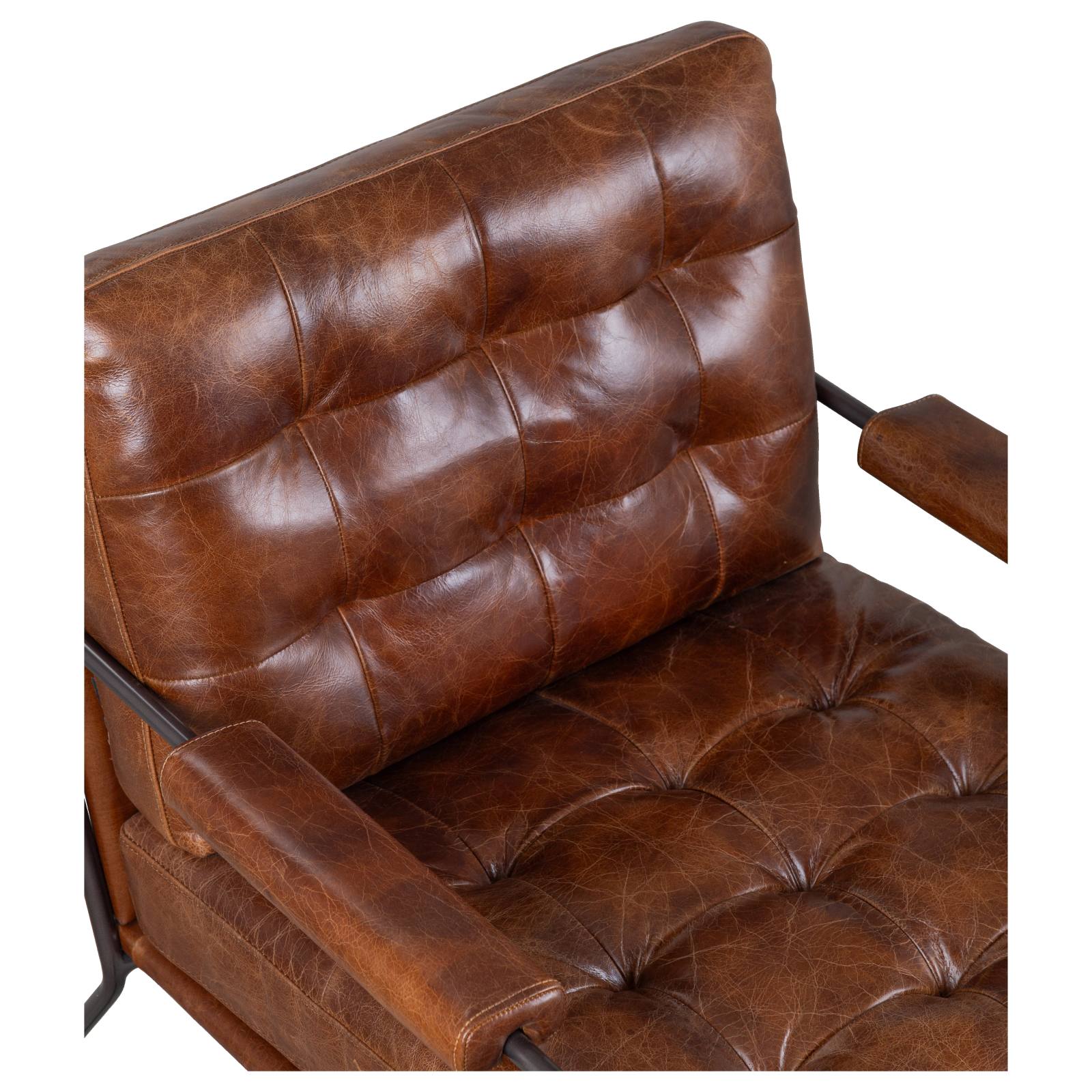 Taffy Vintage Whiskey Leather Armchair