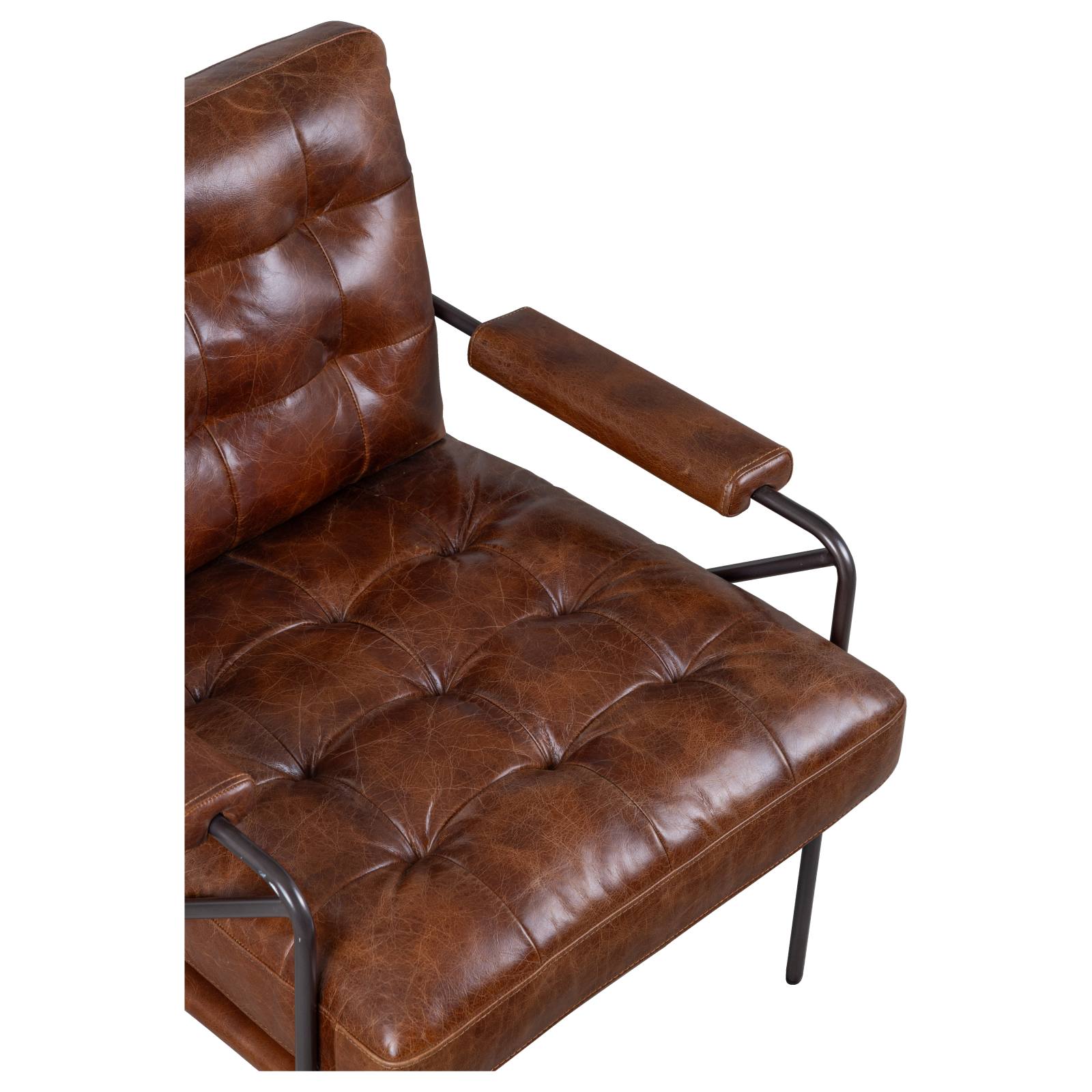 Taffy Vintage Whiskey Leather Armchair