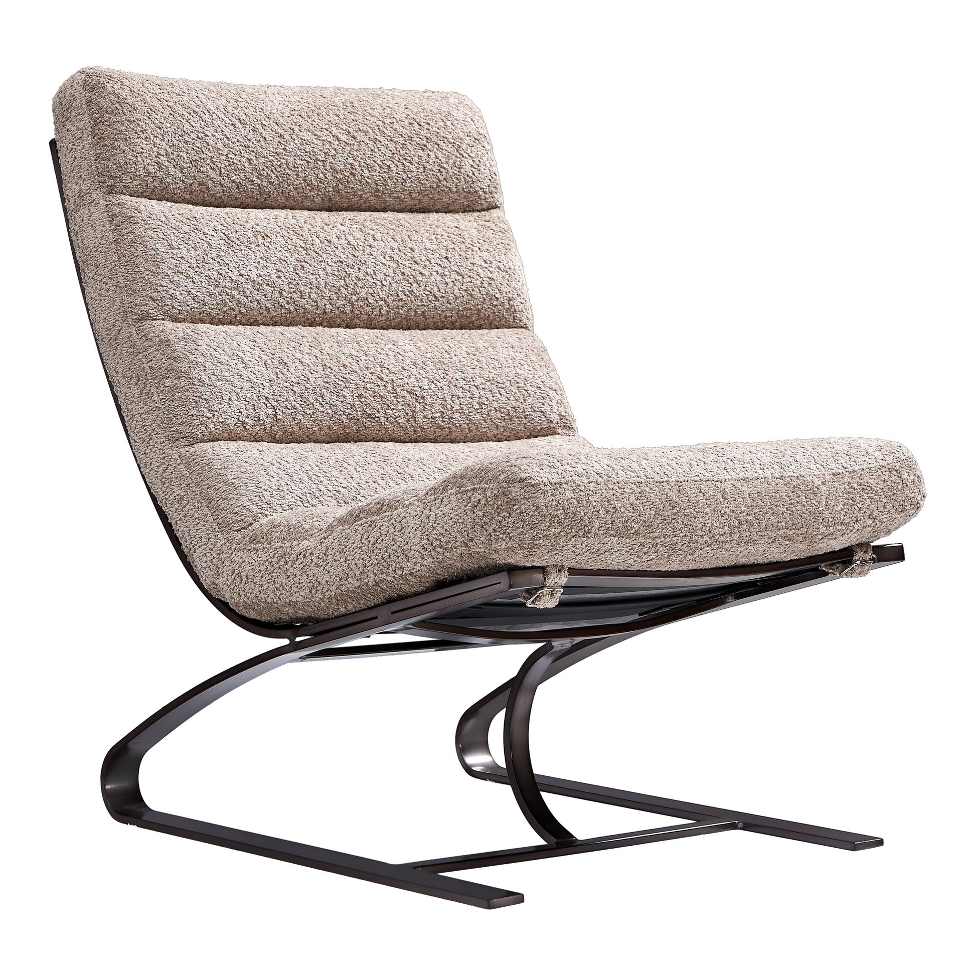 Lanna Fabric Chair, Mocha White