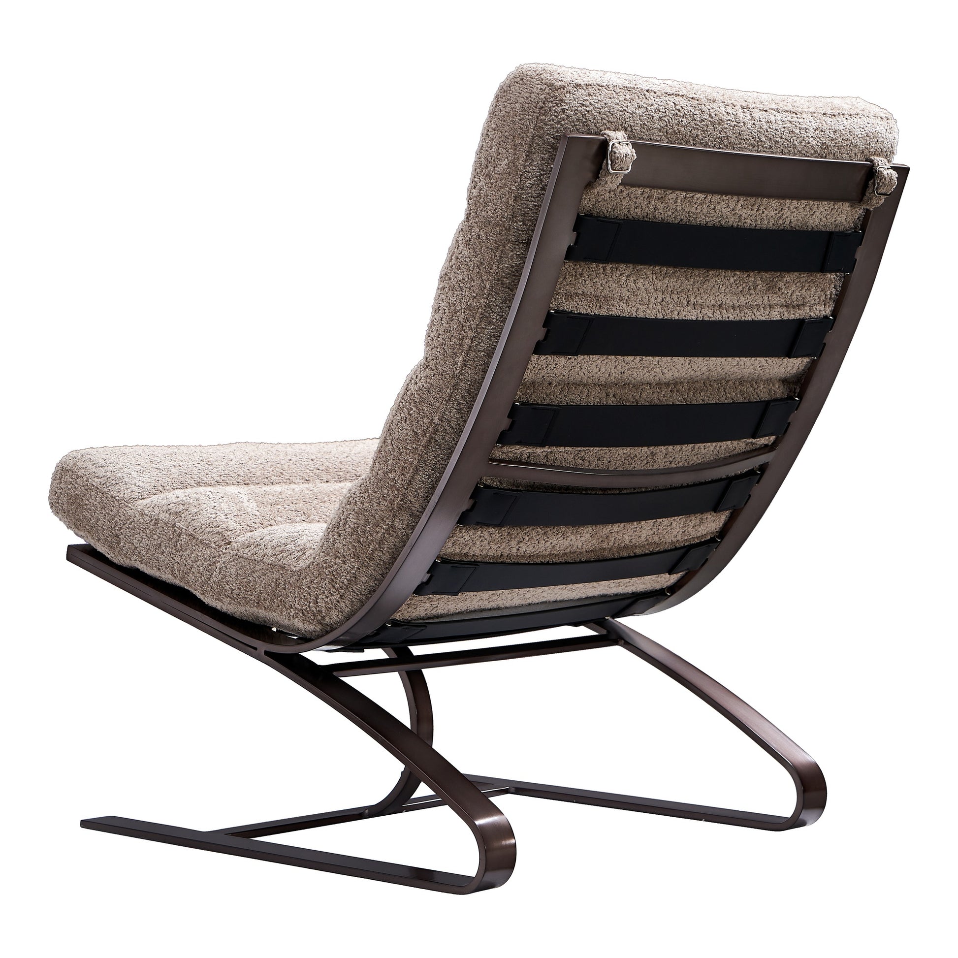 Lanna Fabric Chair, Mocha White