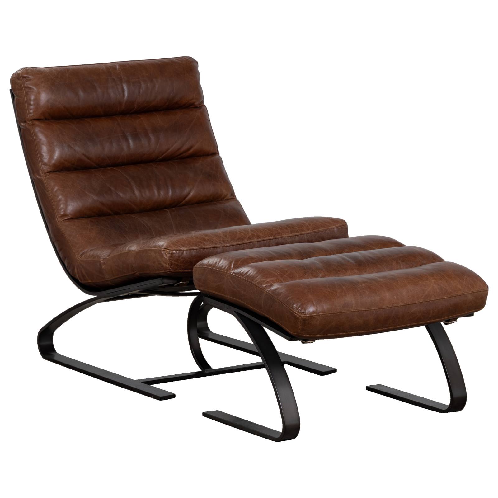 Lanna Chair Leather Vintage Whiskey