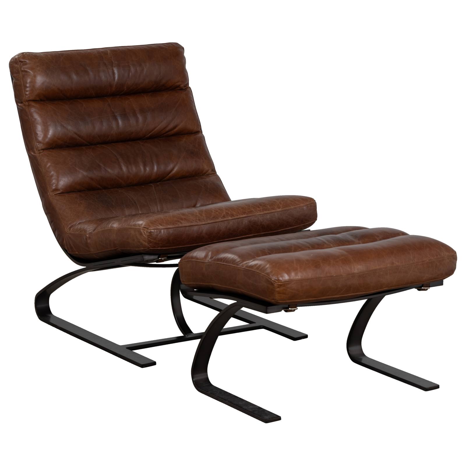 Lanna Chair Leather Vintage Whiskey