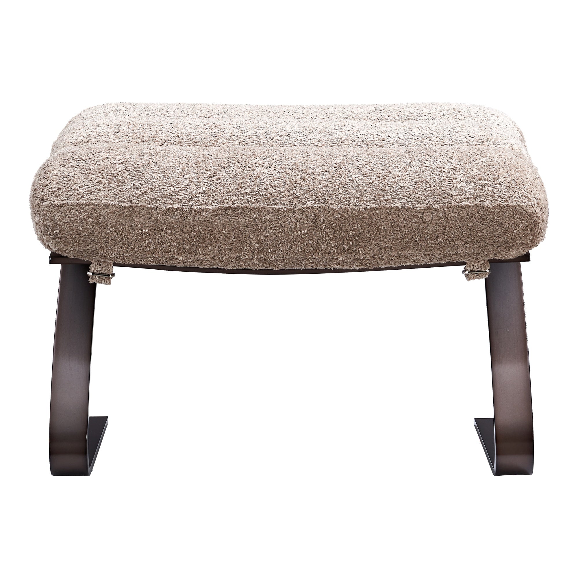 Lanna Fabric Footstool, Mocha White