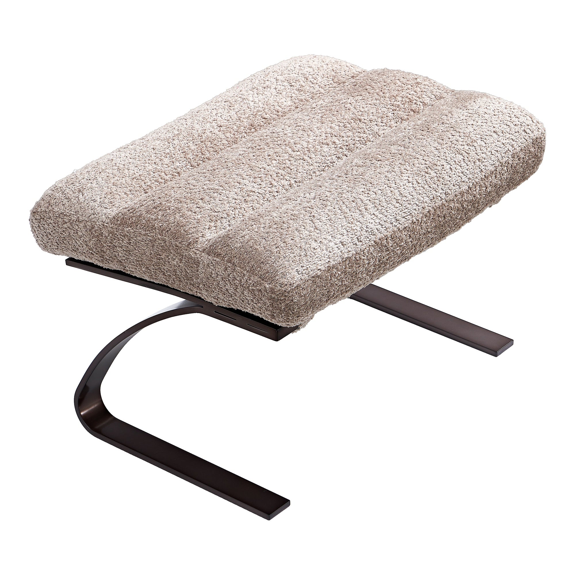 Lanna Fabric Footstool, Mocha White