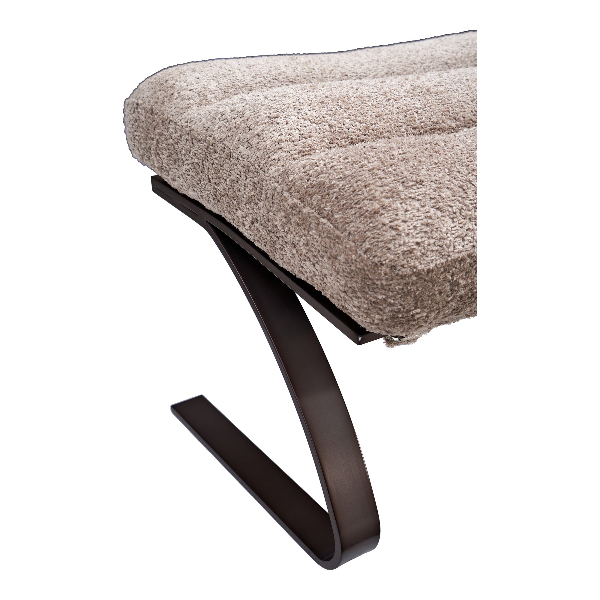 Lanna Fabric Footstool, Mocha White