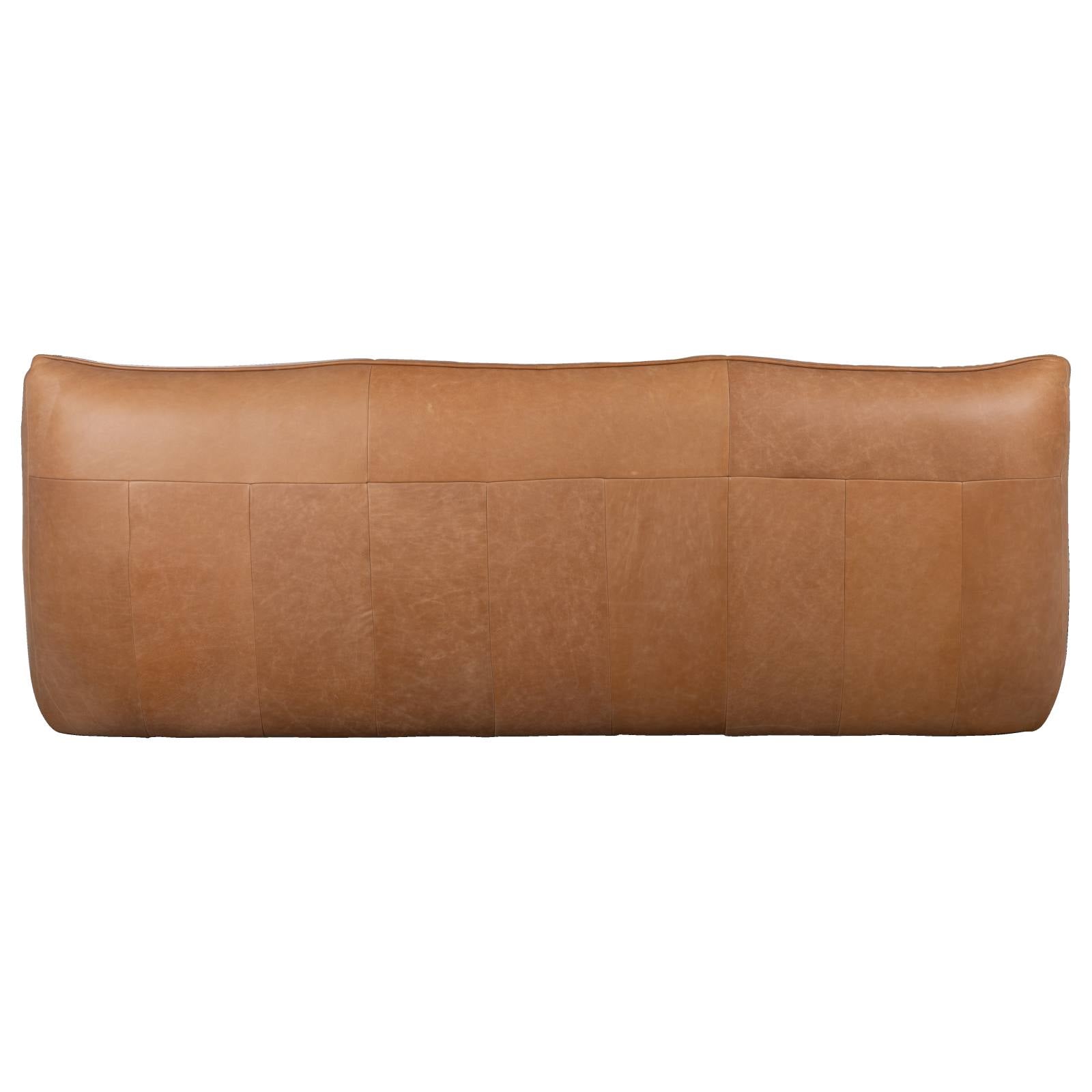 Aceno 3 Seat Hazelnut Tan Leather Sofa
