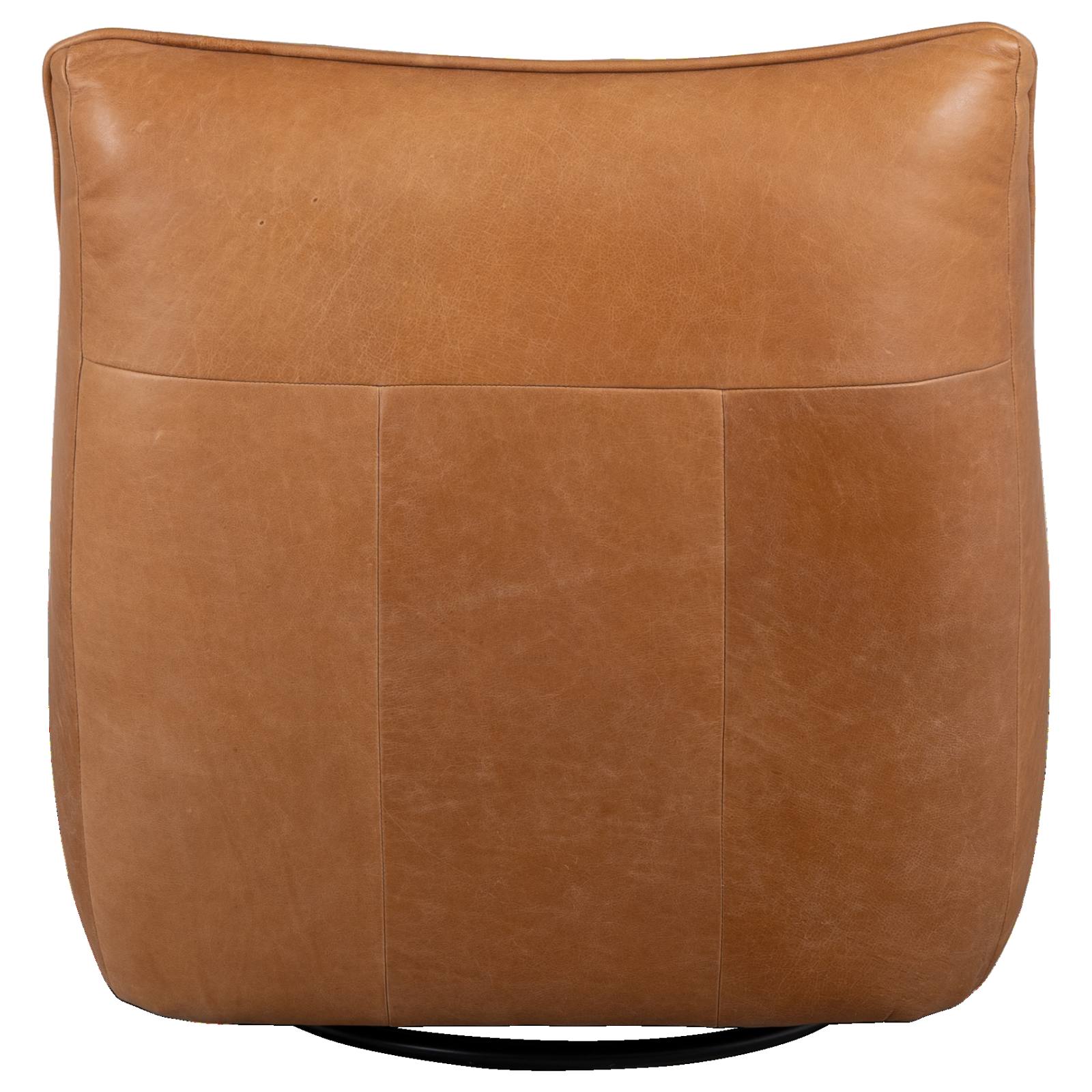 Aceno Swivel Hazelnut Tan Leather Armchair