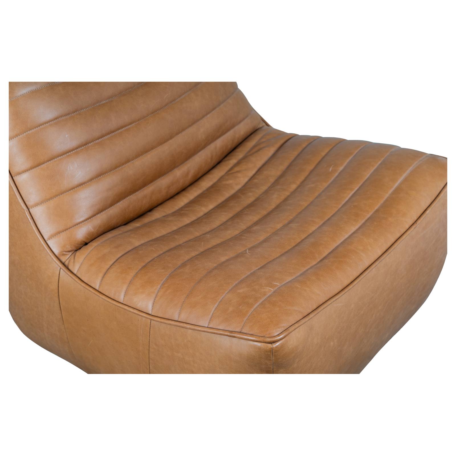 Aceno Swivel Hazelnut Tan Leather Armchair