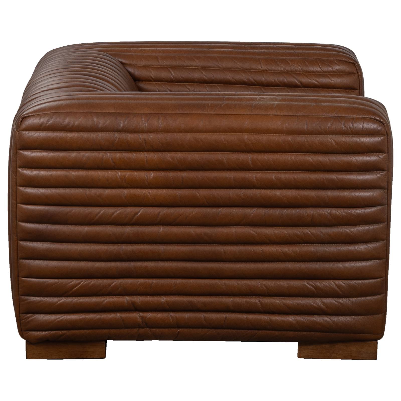 Harmon Havana Brown Leather Armchair