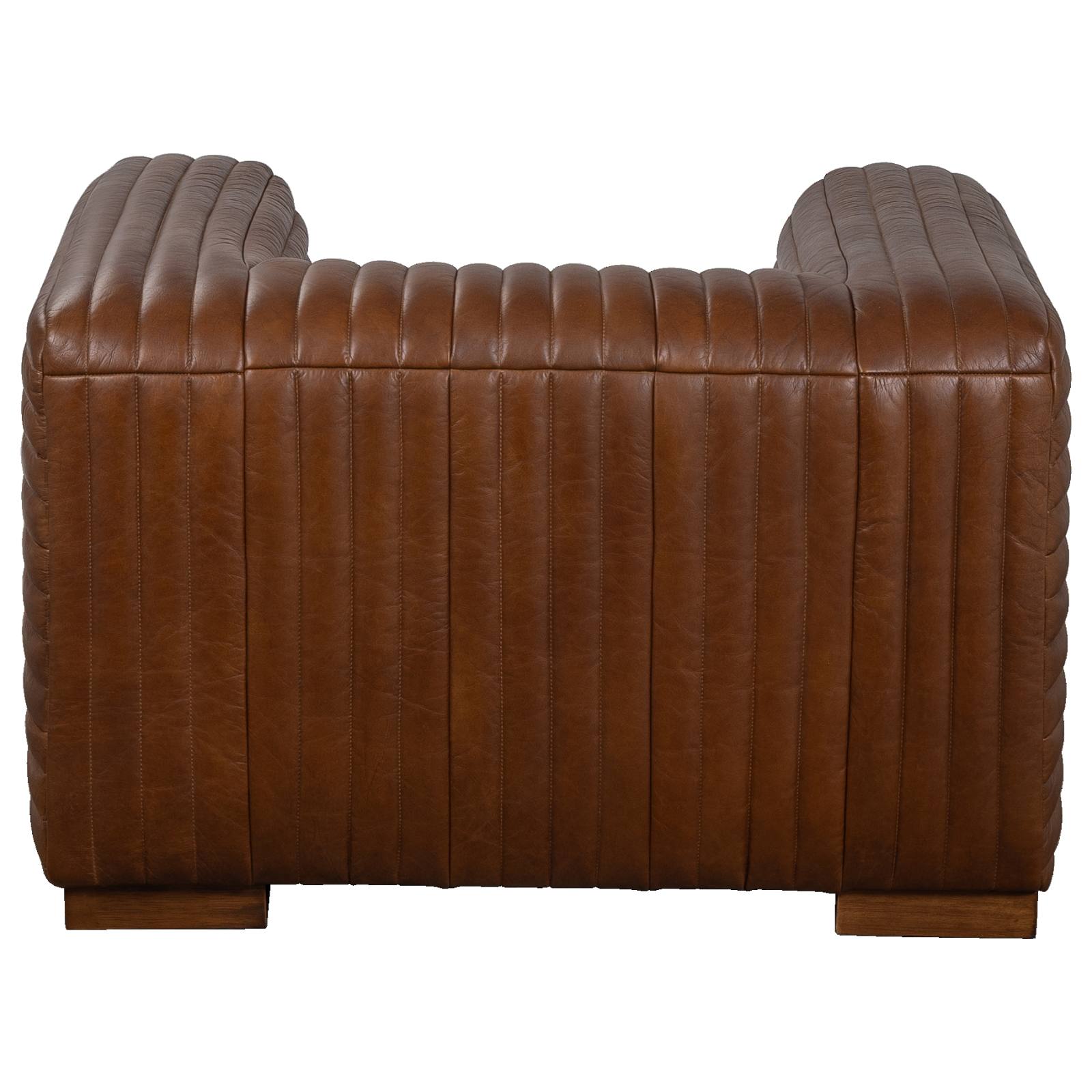Harmon Havana Brown Leather Armchair