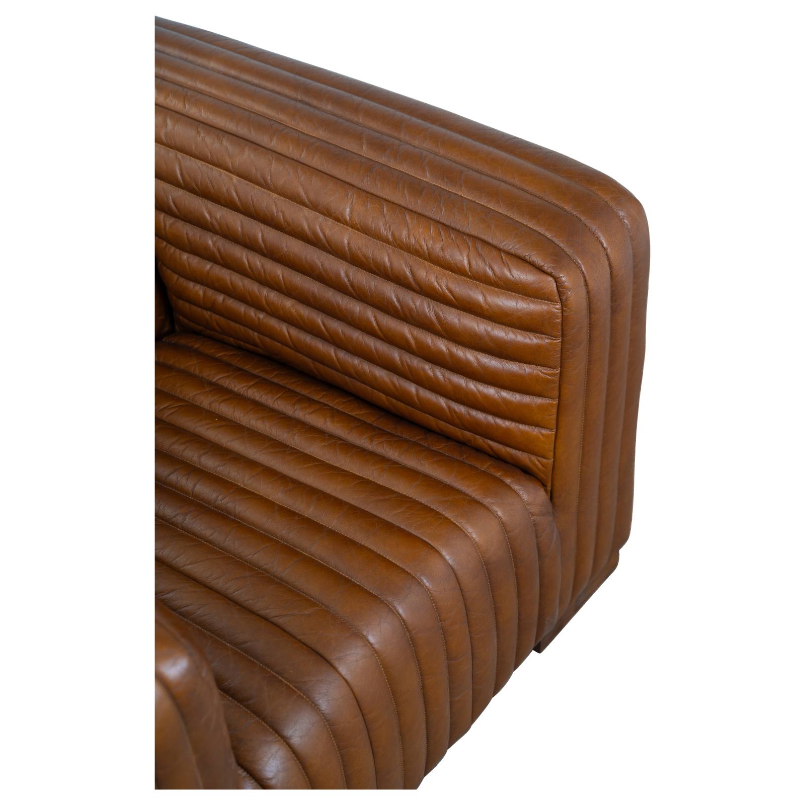 Harmon Havana Brown Leather Armchair