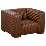 Harmon Havana Brown Leather Armchair