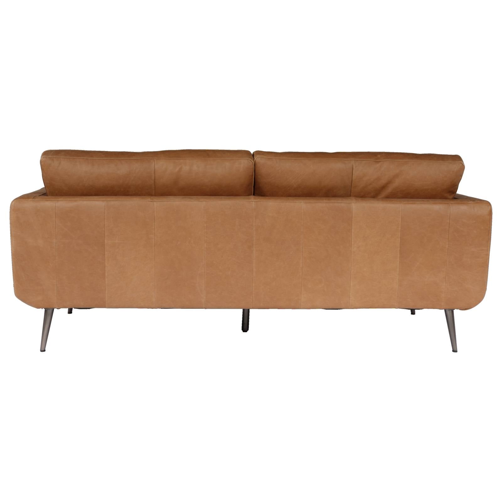 Delma 2.5 Seater Leather Sofa, Hazelnut Tan