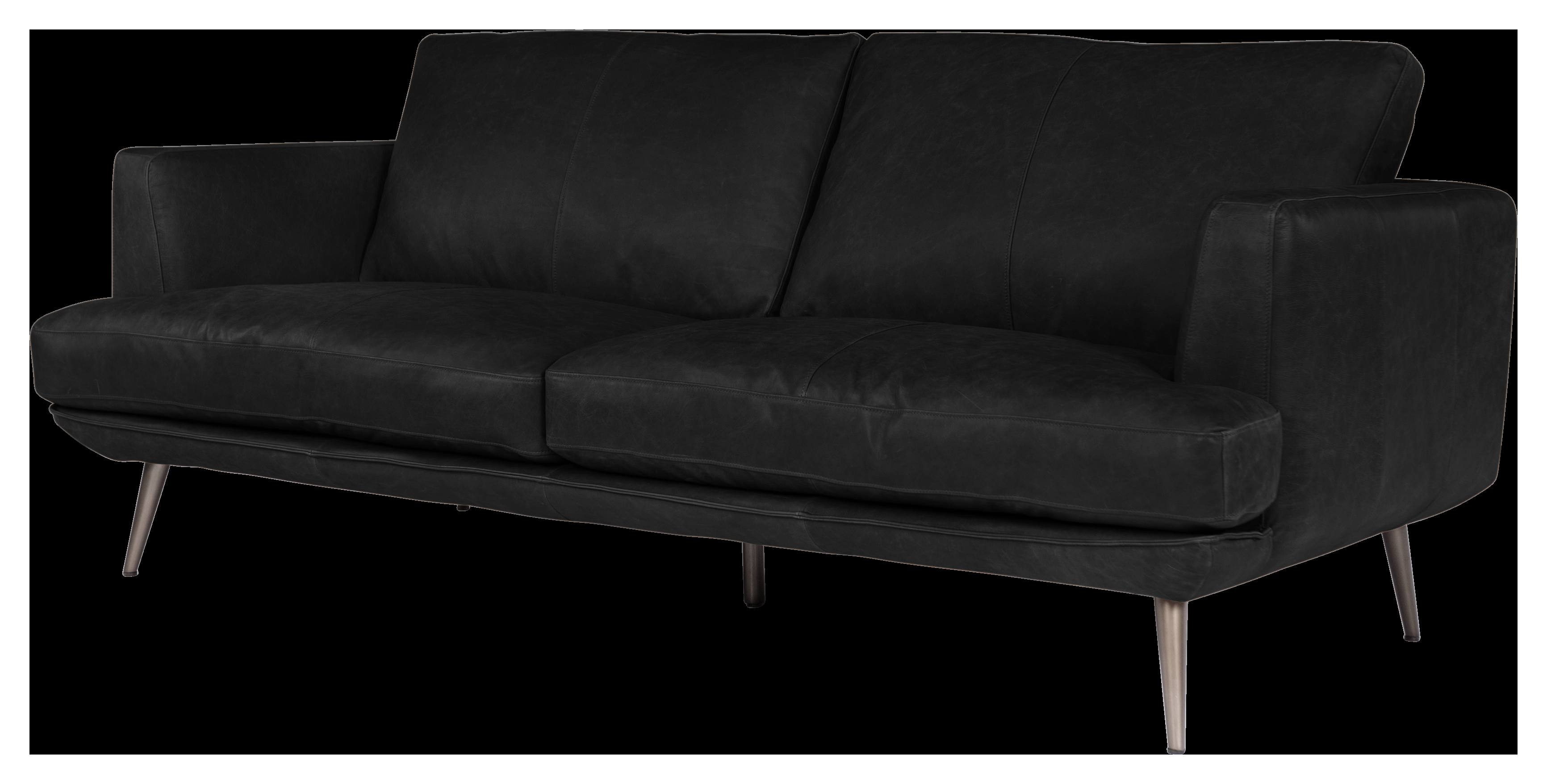 Delma 2.5 Seater Leather Sofa, Santosa Black