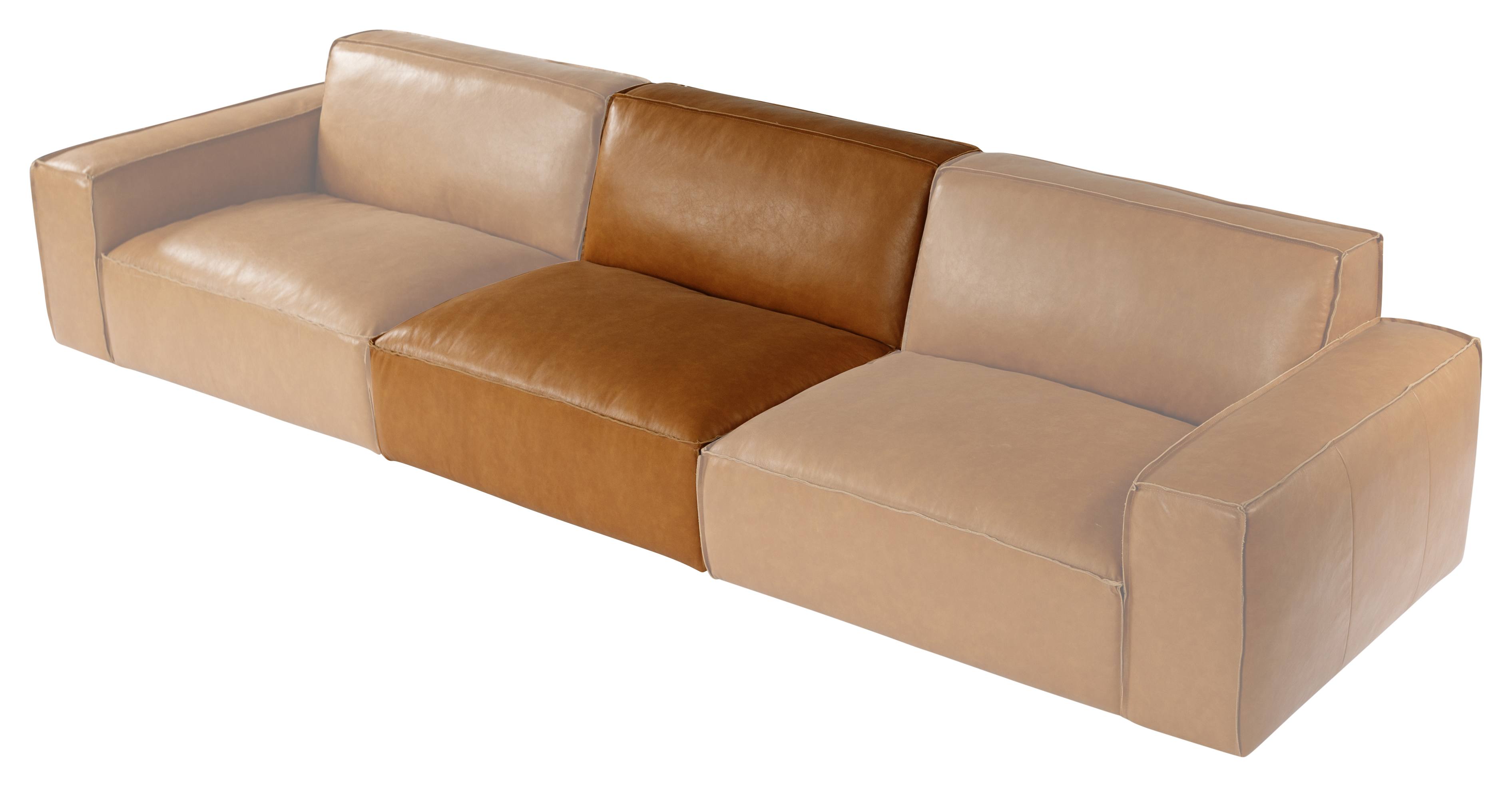 Nola Leather Single Sofa Seat, Como Tan
