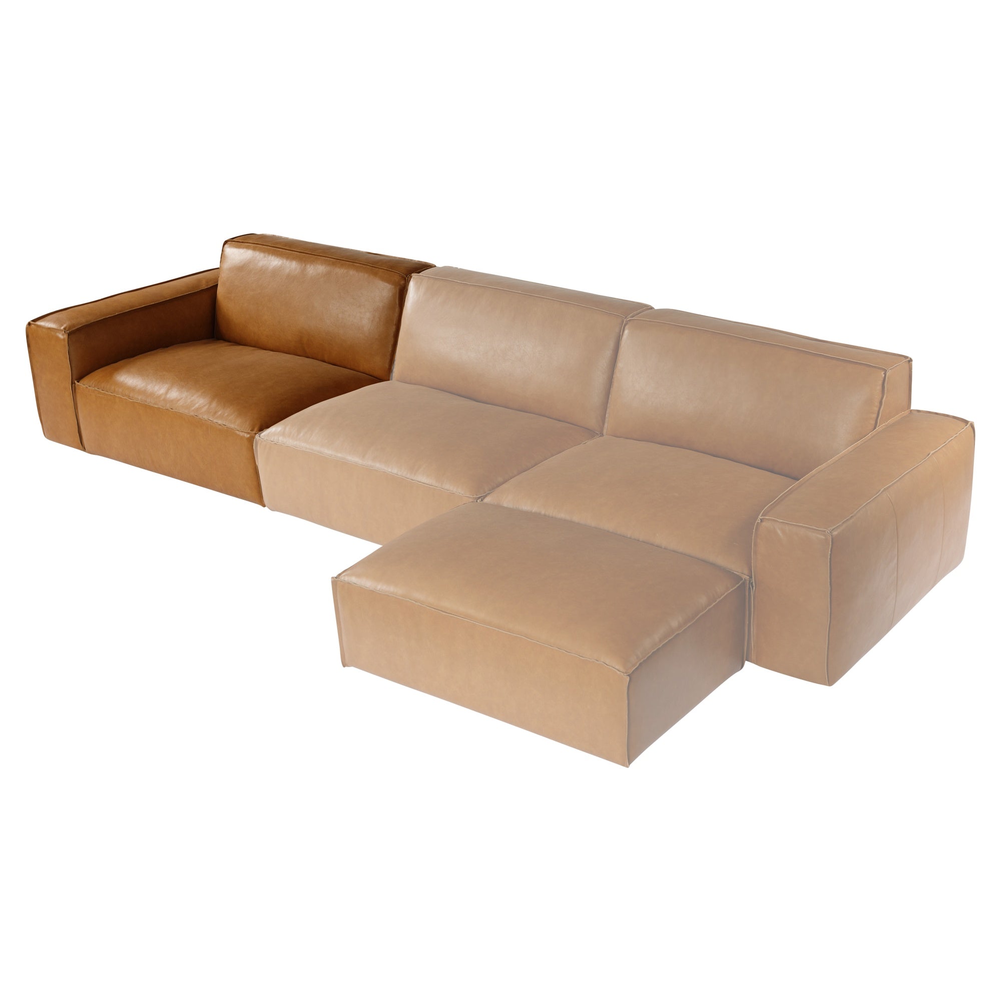 Nola Leather Right Sofa Seat, Como Tan