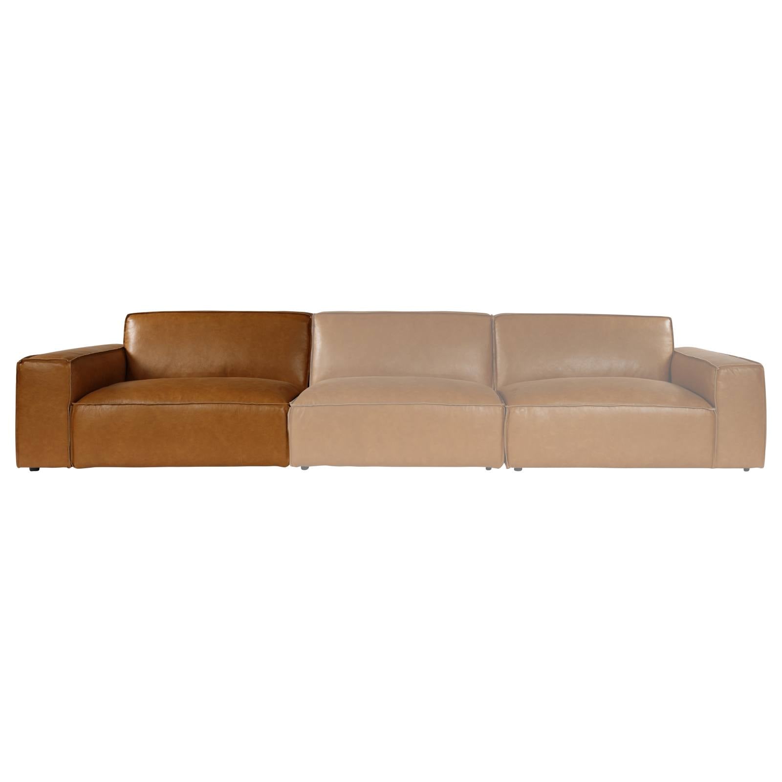 Nola Leather Right Sofa Seat, Como Tan