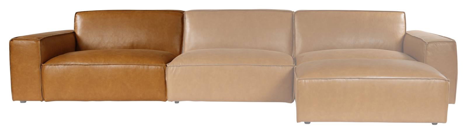 Nola Leather Right Sofa Seat, Como Tan