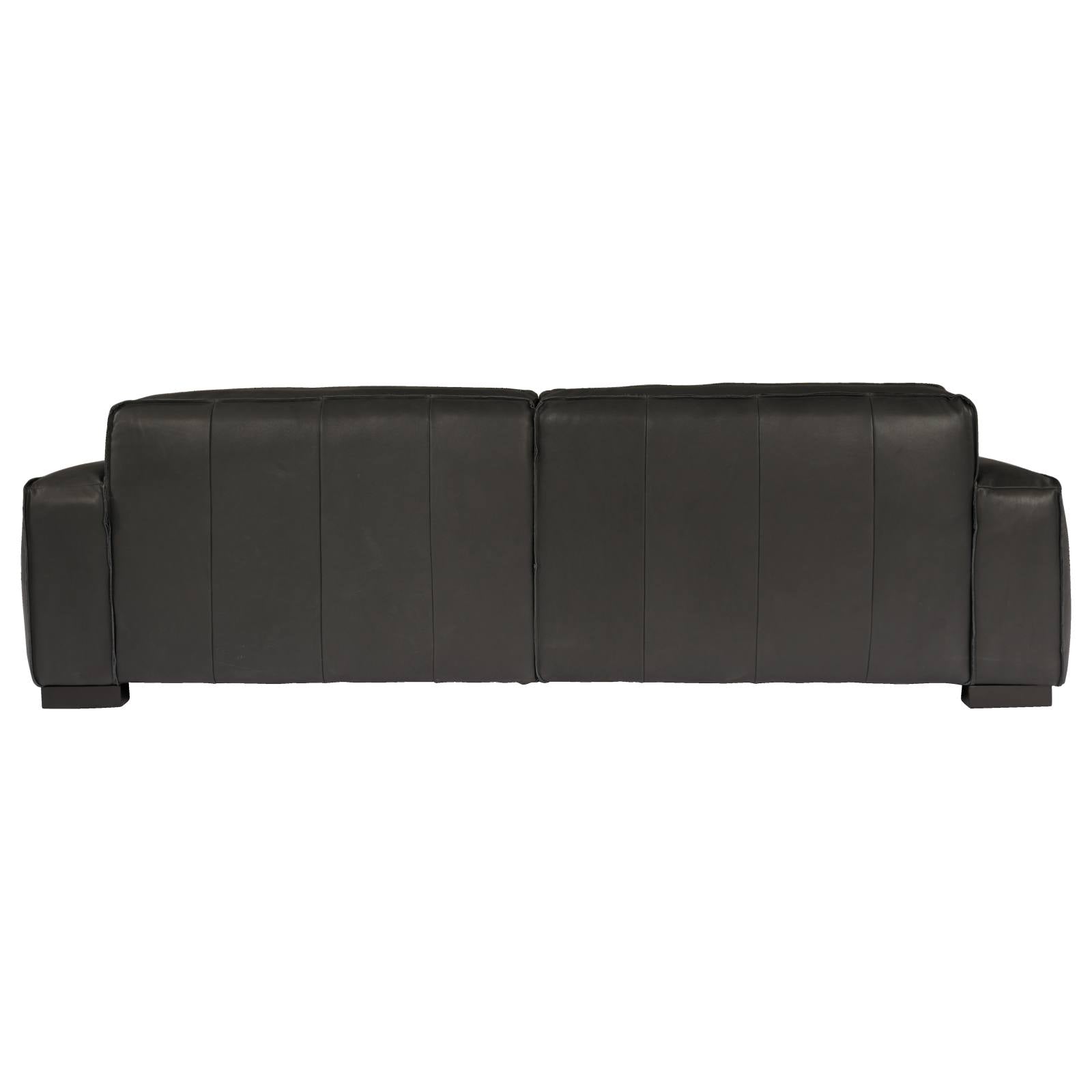 Connor 3.5 Seater Leather Sofa, Santosa Black