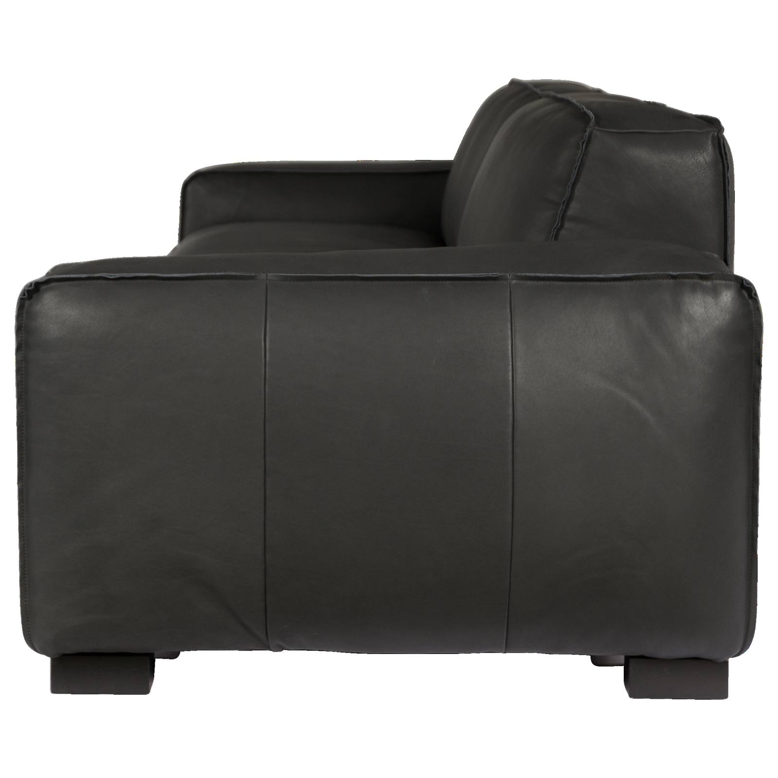 Connor 3.5 Seater Leather Sofa, Santosa Black