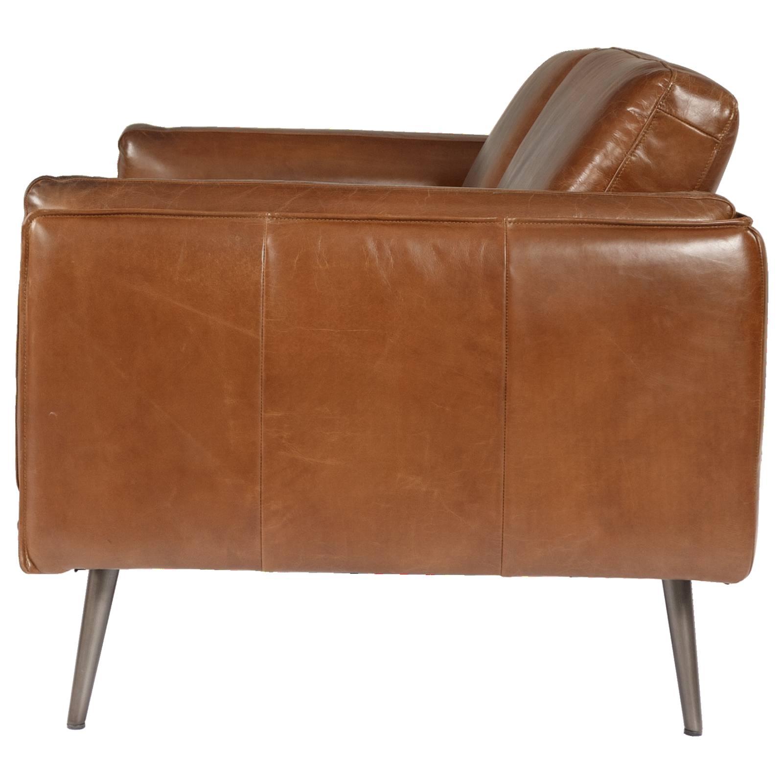 Ronan 2 Seater Leather Sofa, Vintage Whiskey