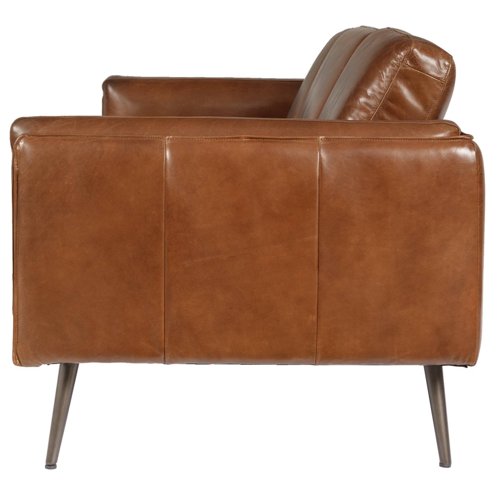 Ronan 3 Seater Leather Sofa, Vintage Whiskey
