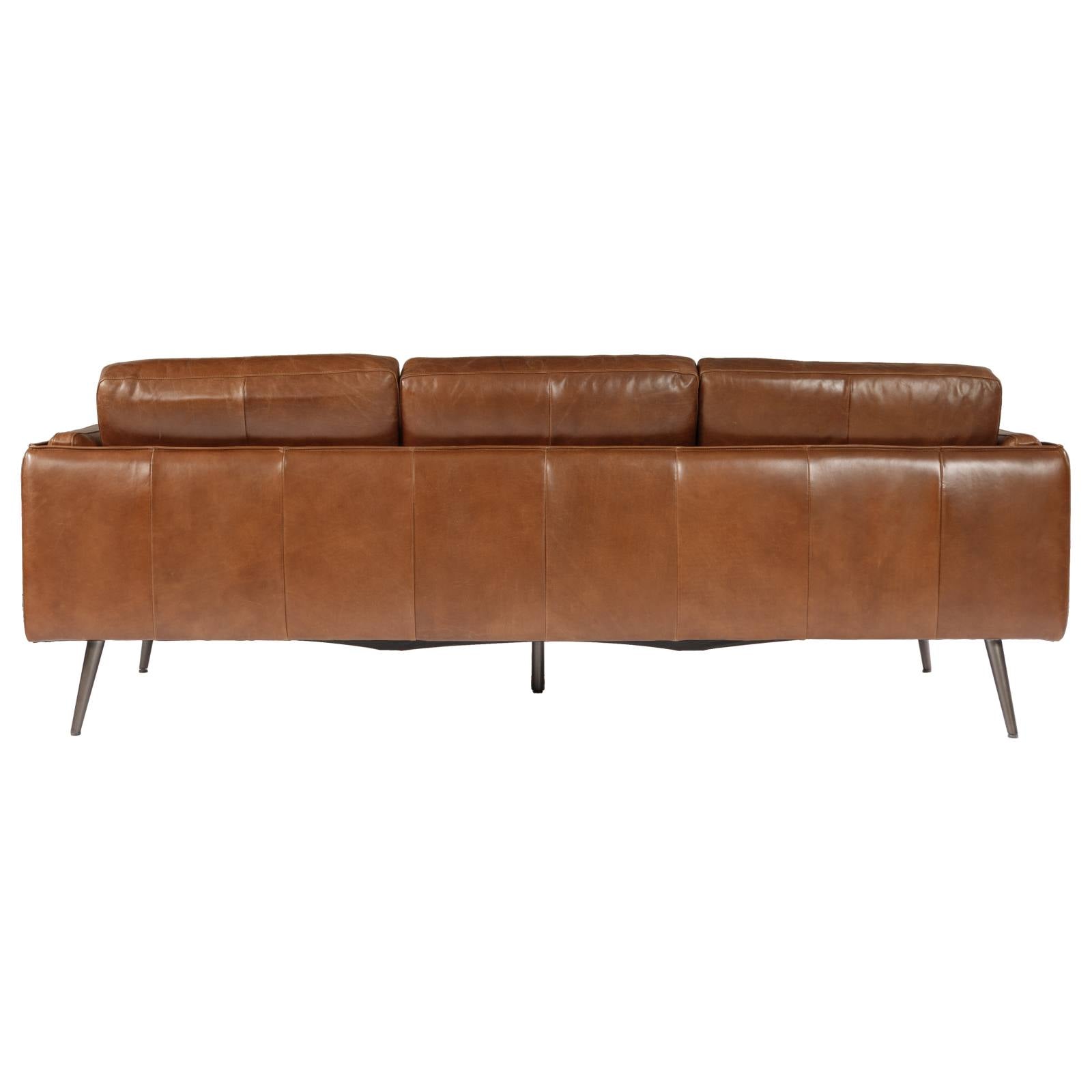Ronan 3 Seater Leather Sofa, Vintage Whiskey