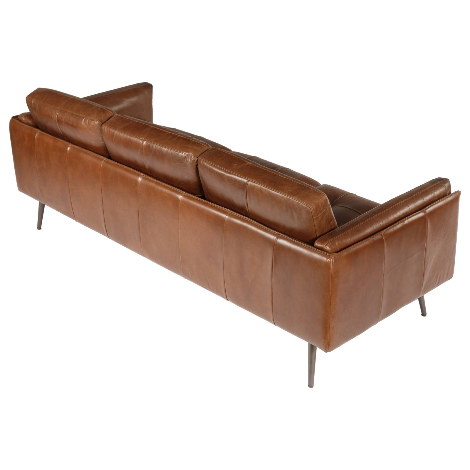 Ronan 3 Seater Leather Sofa, Vintage Whiskey