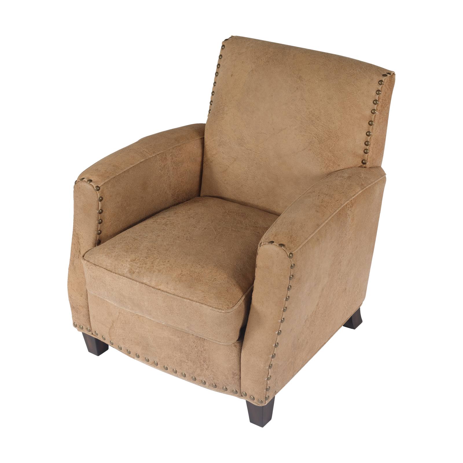 Carlow Leather Armchair, Distressed Raw