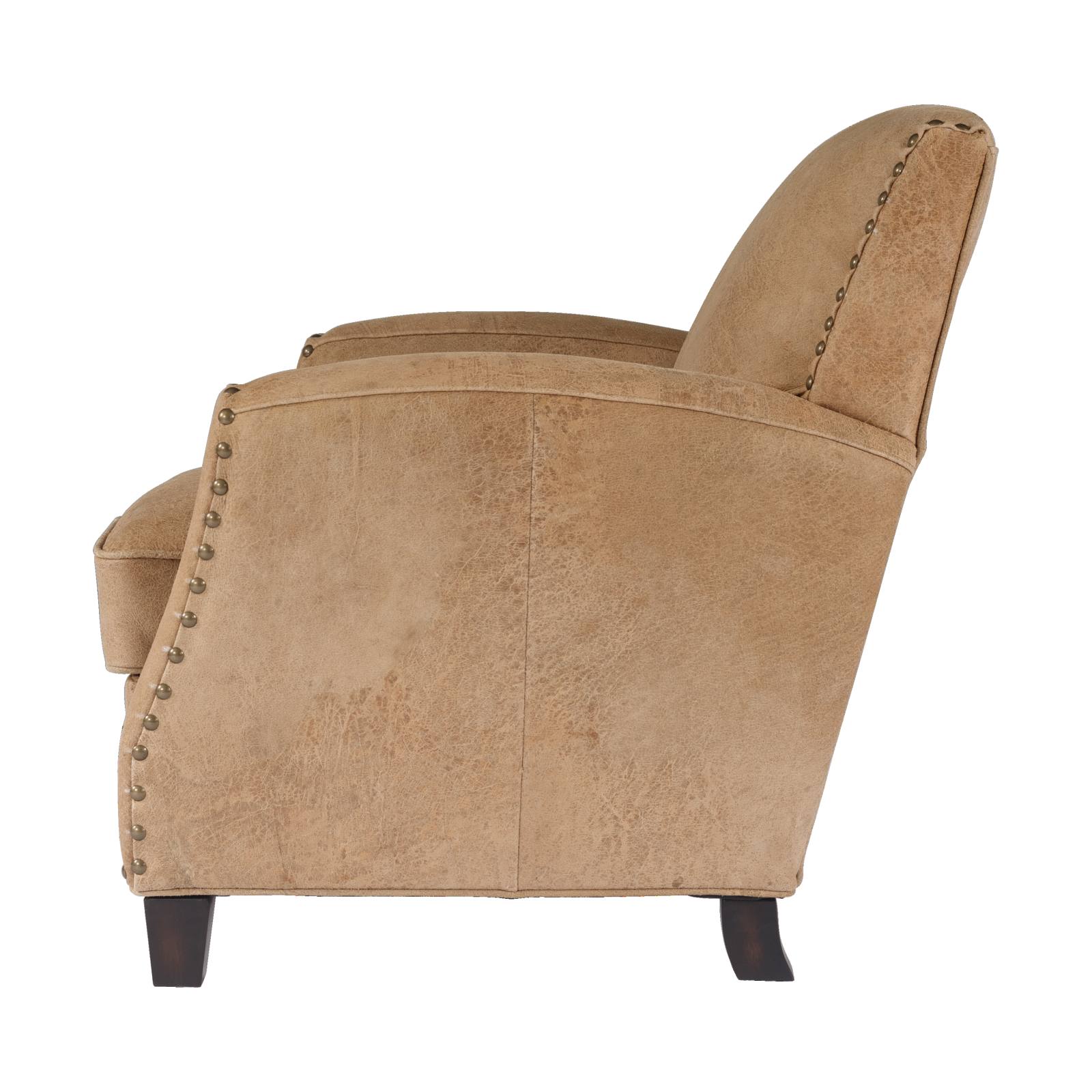 Carlow Leather Armchair, Distressed Raw