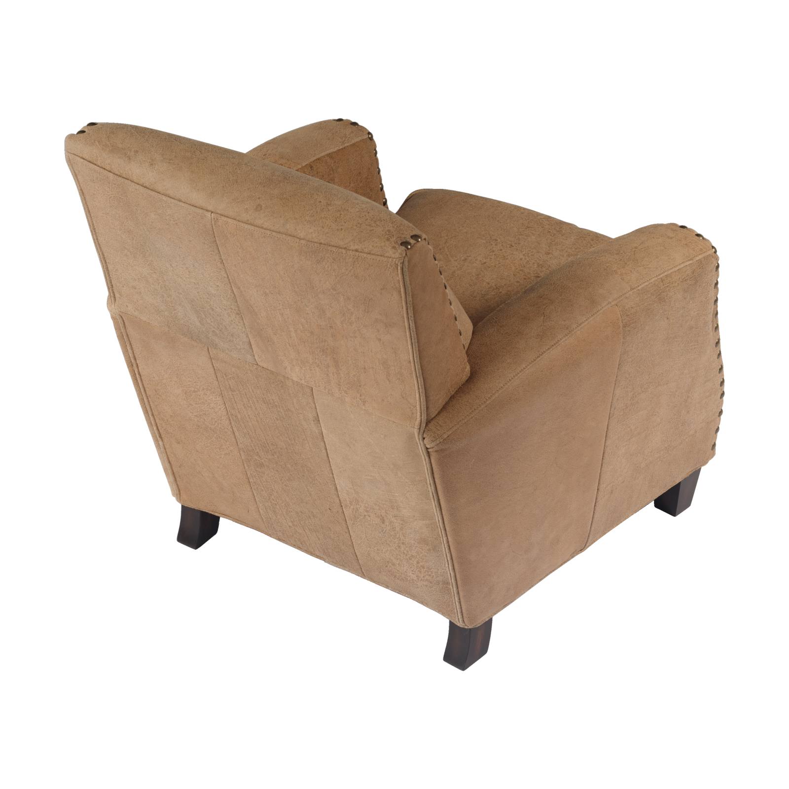 Carlow Leather Armchair, Distressed Raw