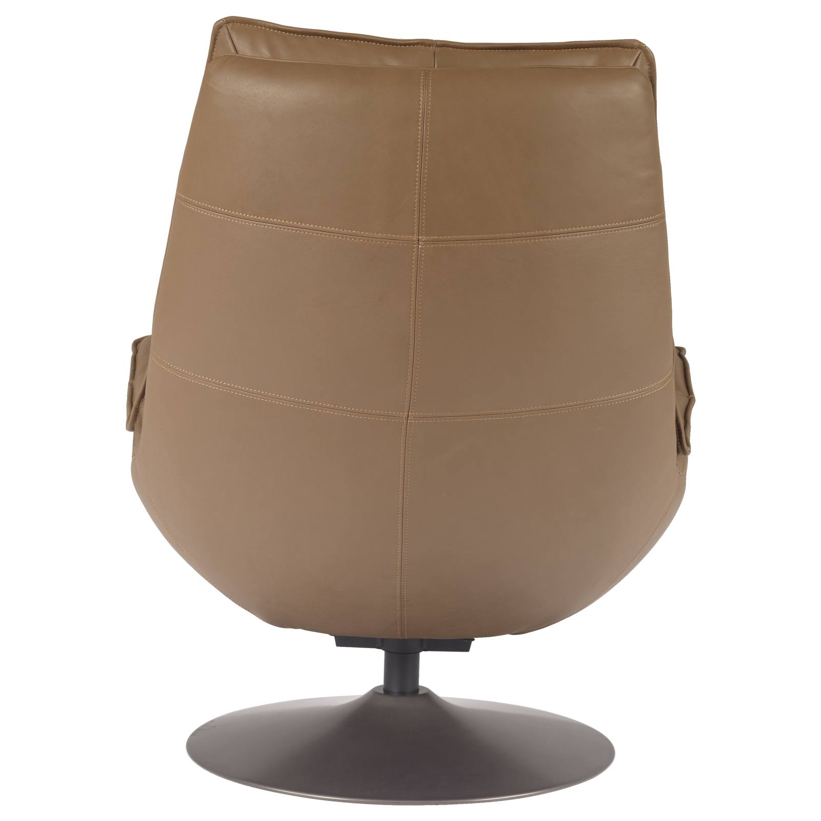 Verlin Swivel Leather Chair, Mushroom