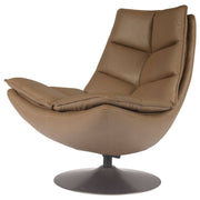 Verlin Swivel Leather Chair, Mushroom