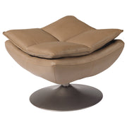 Verlin Leather Footstool, Mushroom