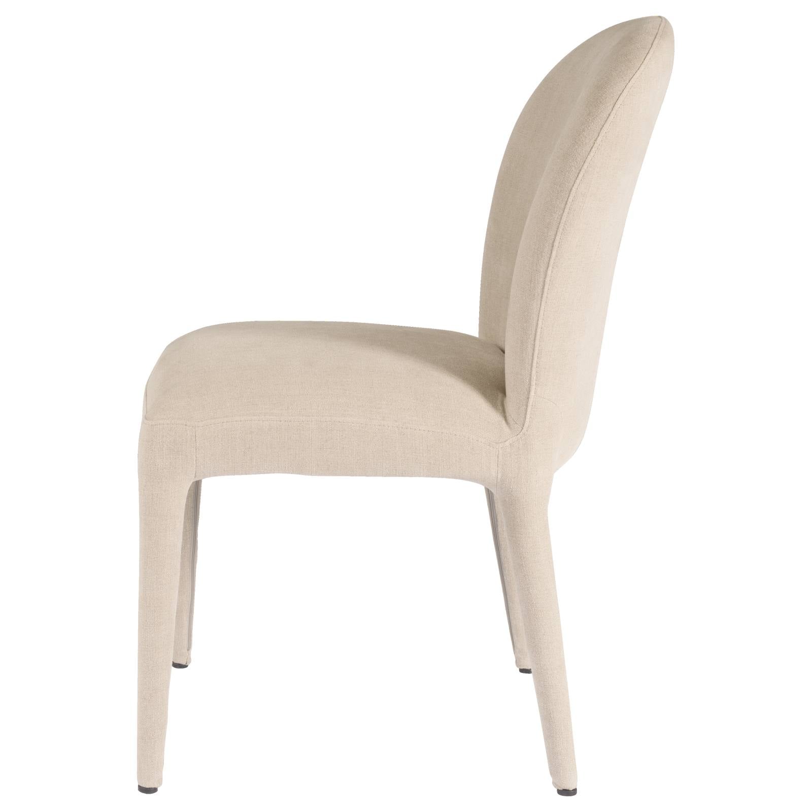 Adar Linen Dining Chair, Natural