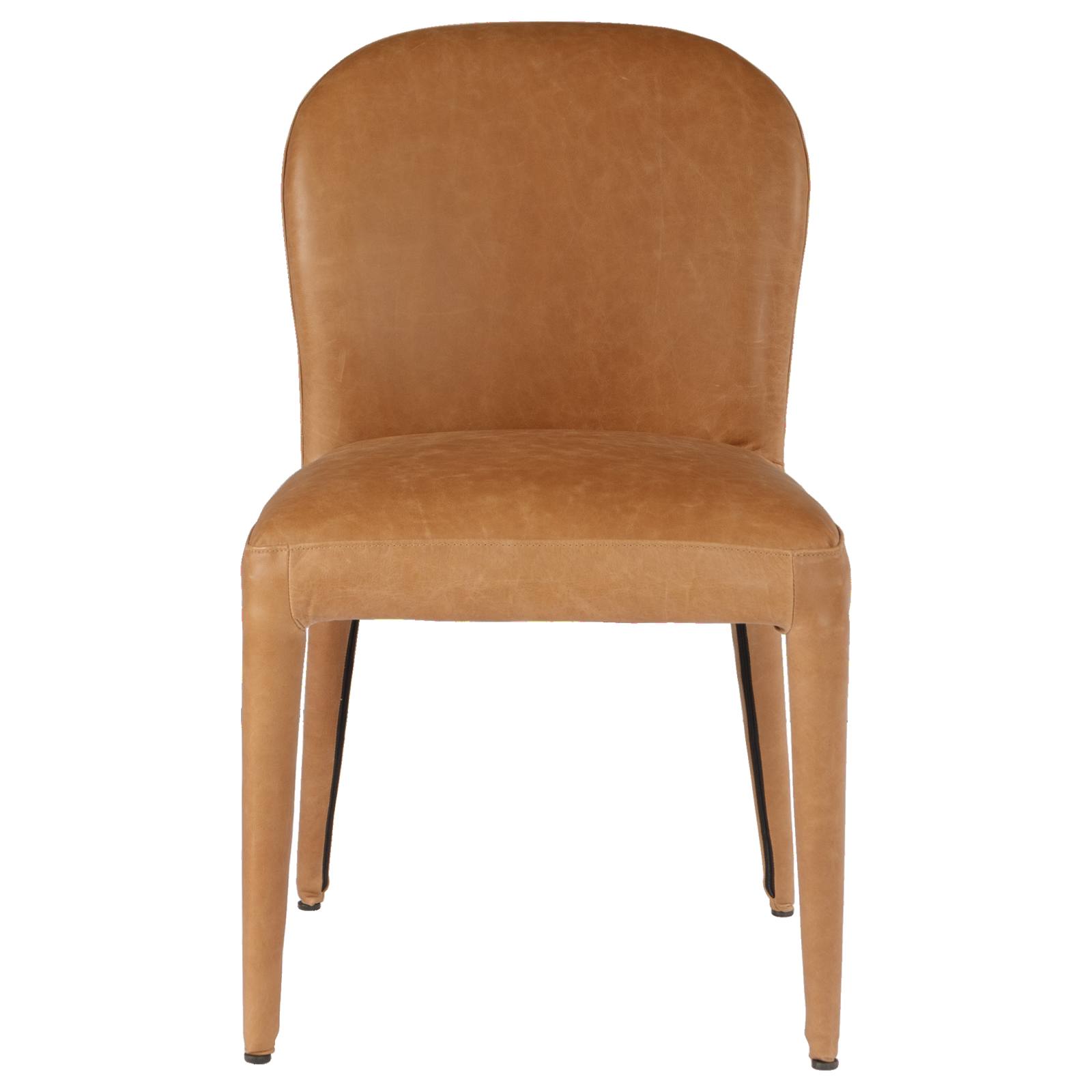 Adar Leather Dining Chair, Hazelnut Tan
