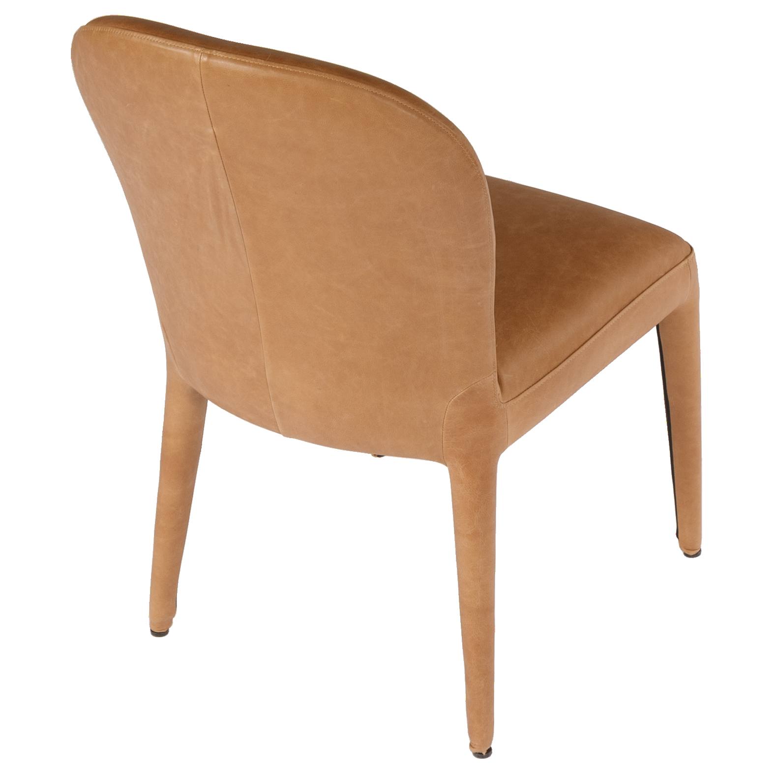 Adar Leather Dining Chair, Hazelnut Tan