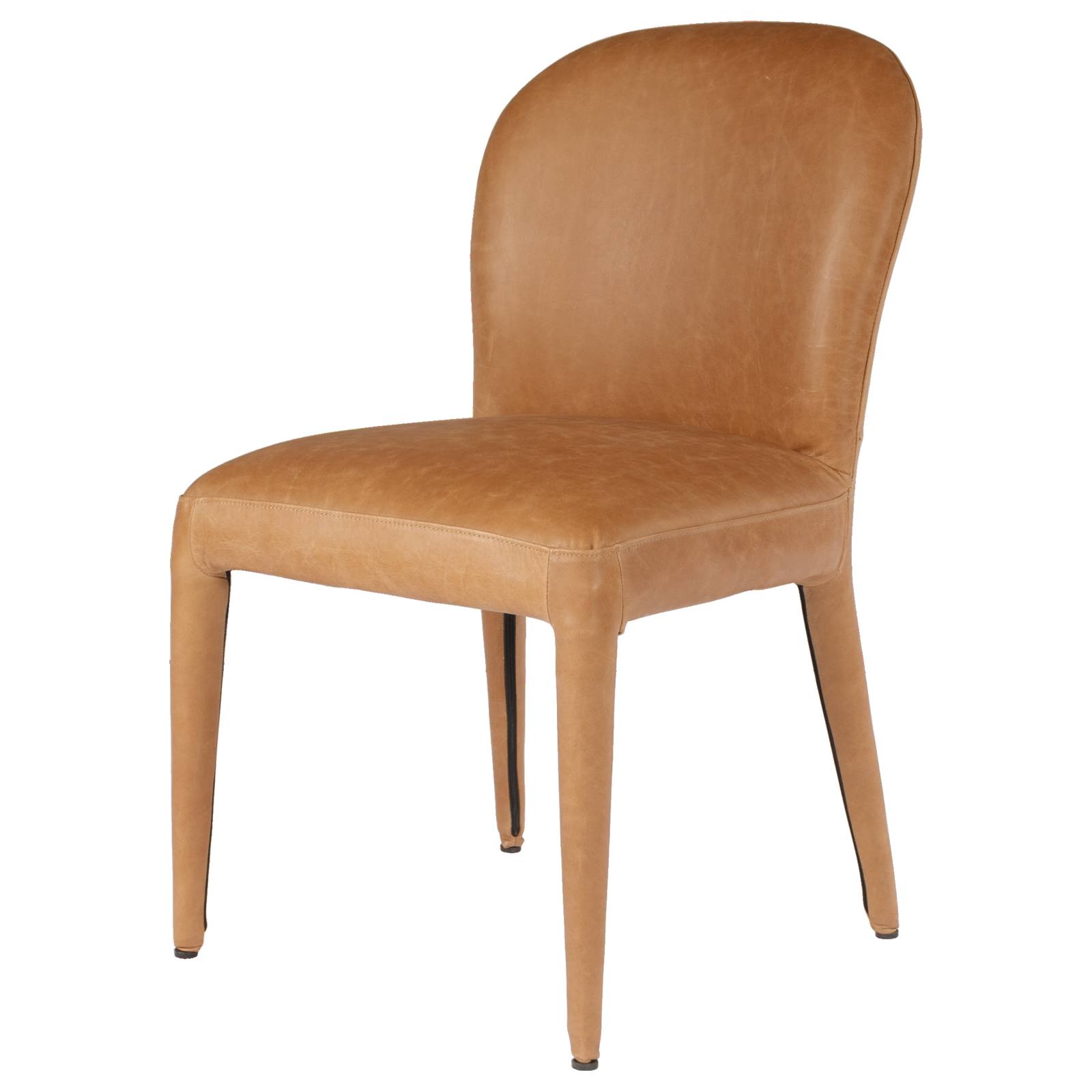 Adar Leather Dining Chair, Hazelnut Tan