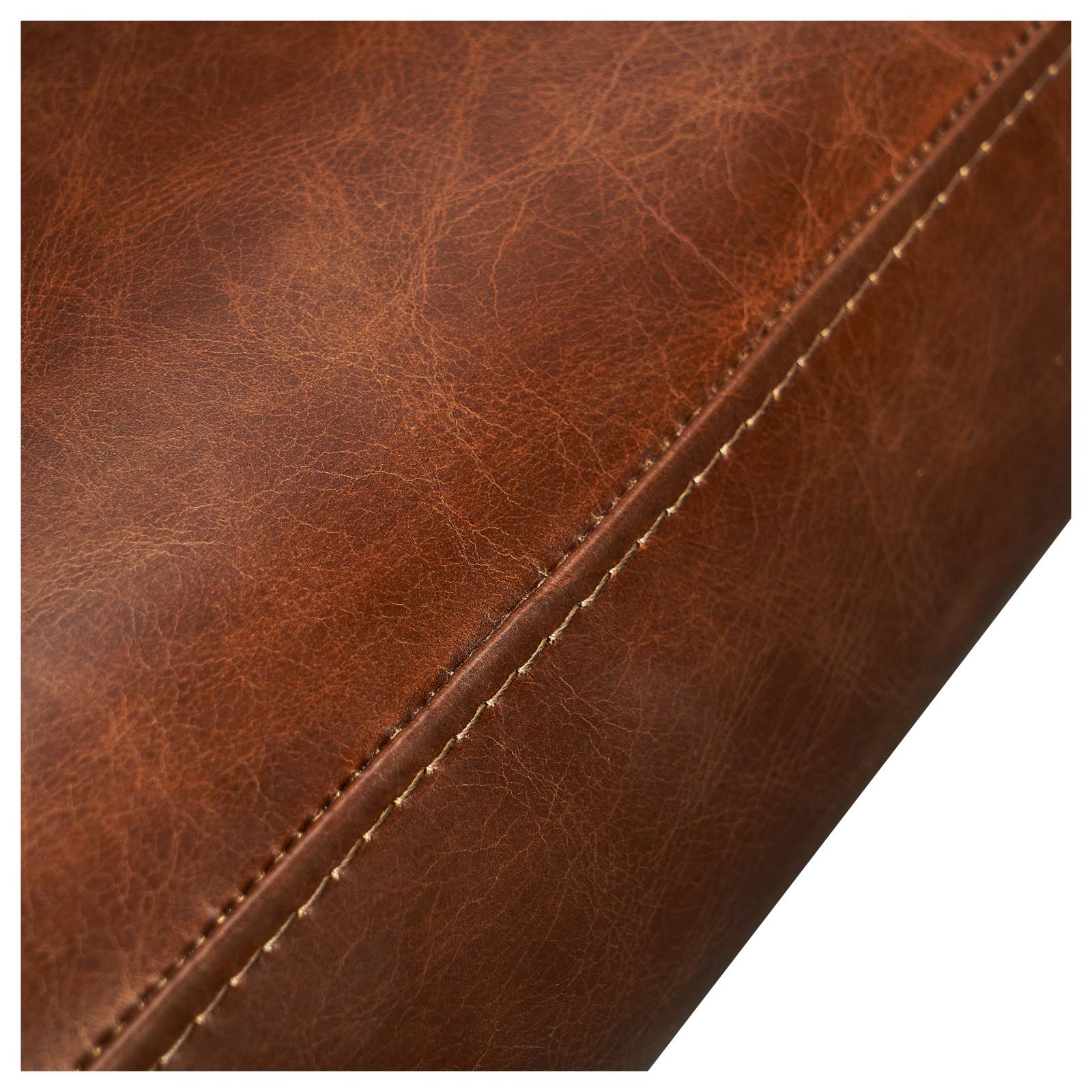 Adar Leather Dining Chair, Vintage Whiskey