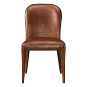 Adar Leather Dining Chair, Vintage Whiskey