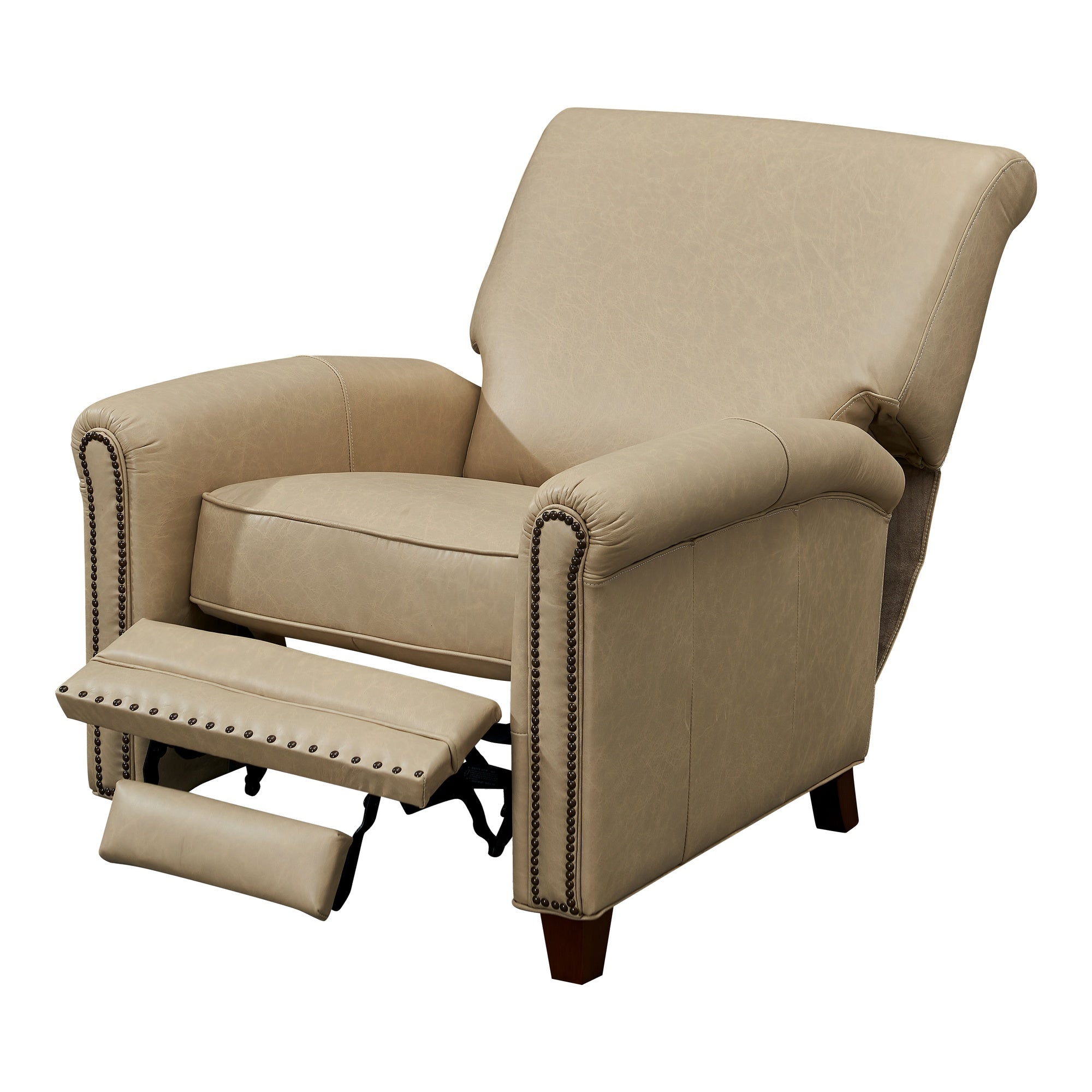 Norton Leather Recliner Chair, Cappucino White