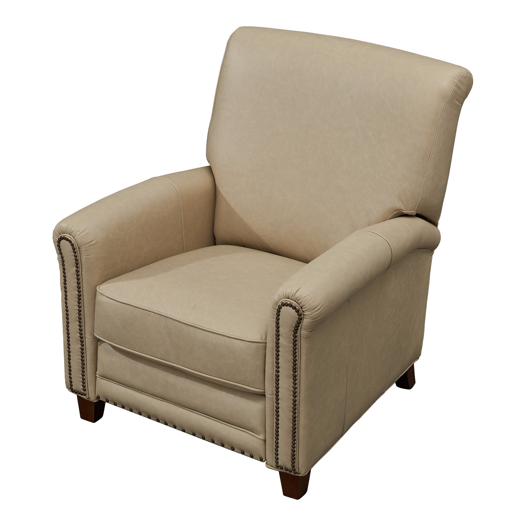 Norton Leather Recliner Chair, Cappucino White